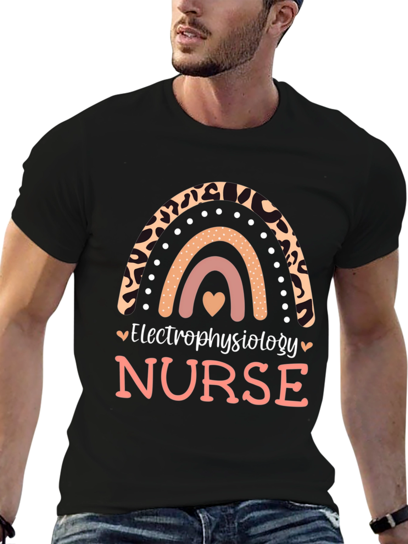 Electrophysiology Nurse Rainbow Graphic Tee