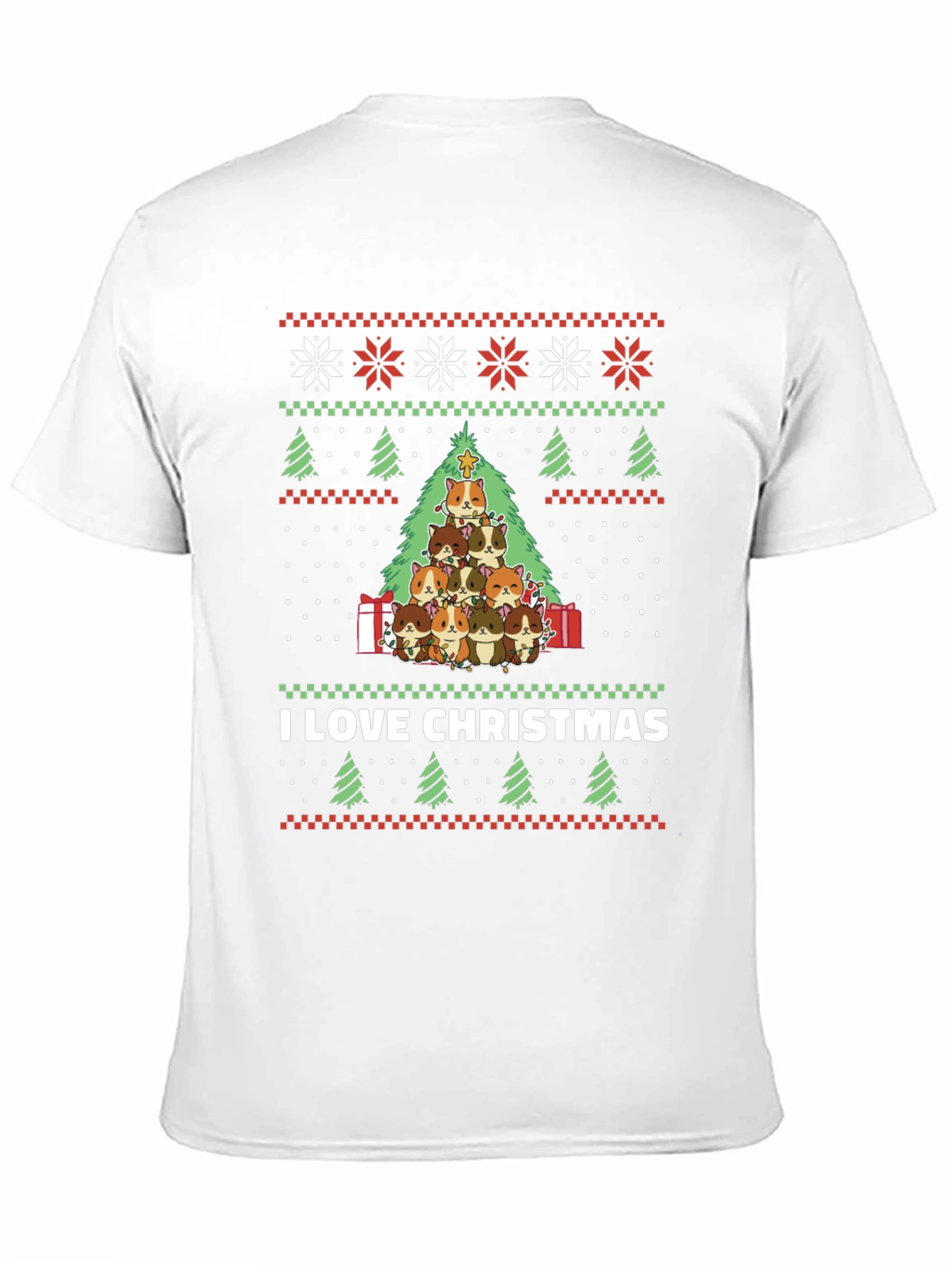 I Love Christmas Guinea Pig Tree T-Shirt