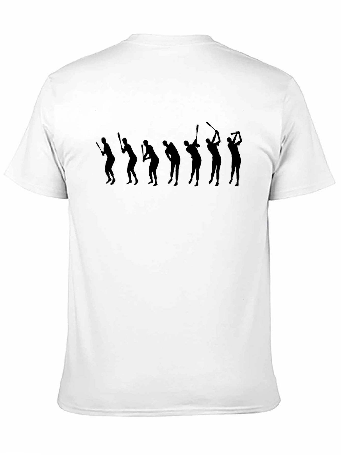 Mens Black Golf Swing Silhouette Graphic Tee