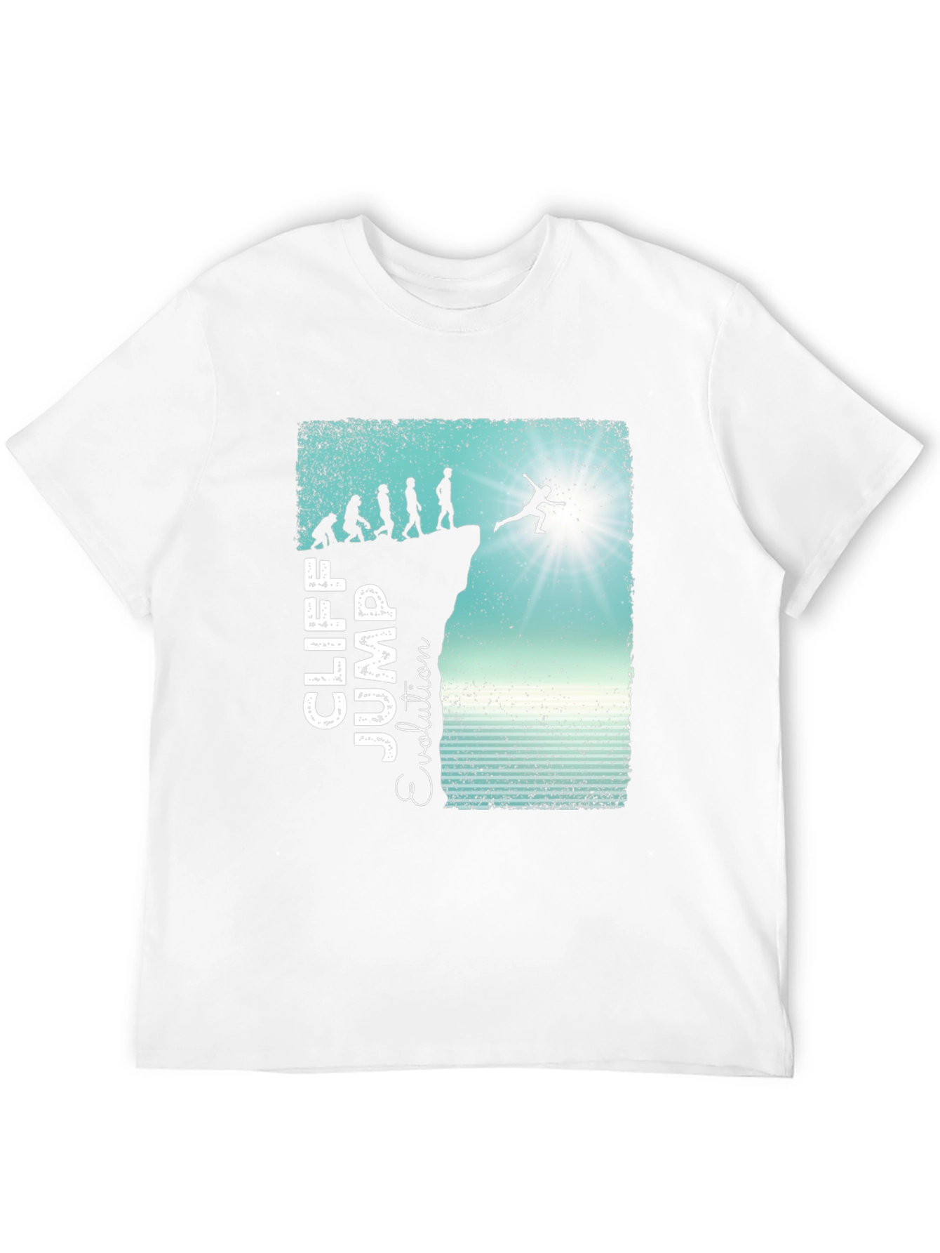 Cliff Jump Evolution Graphic T-Shirt