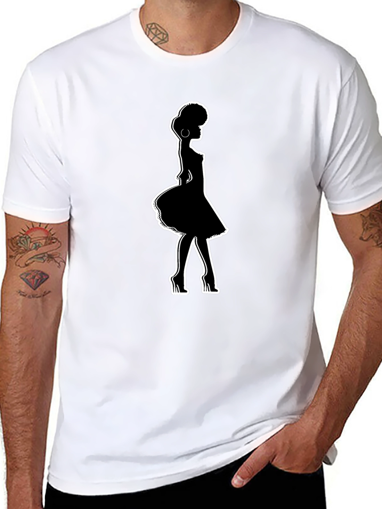 Silhouette Graphic Black T-Shirt