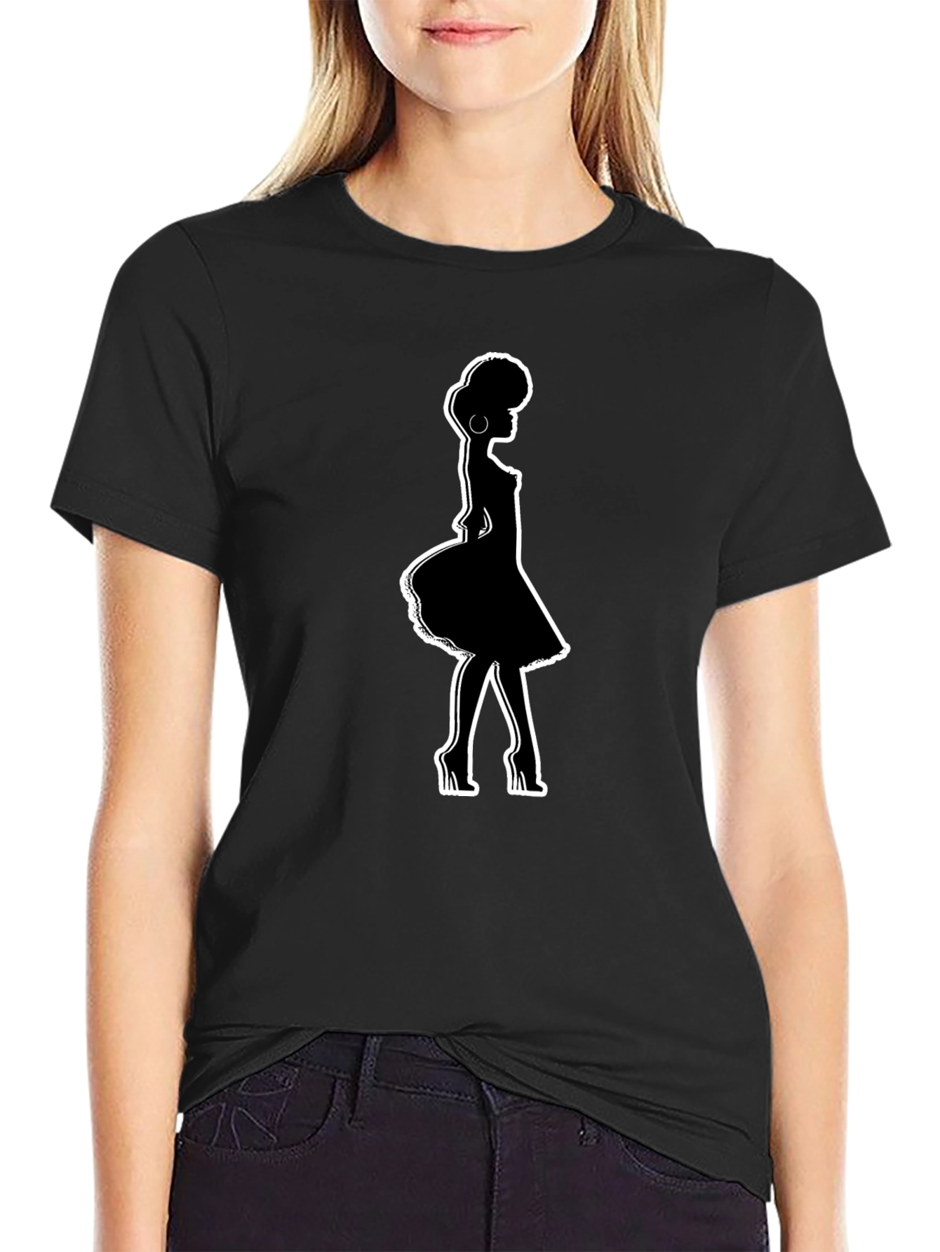 Silhouette Graphic Black T-Shirt