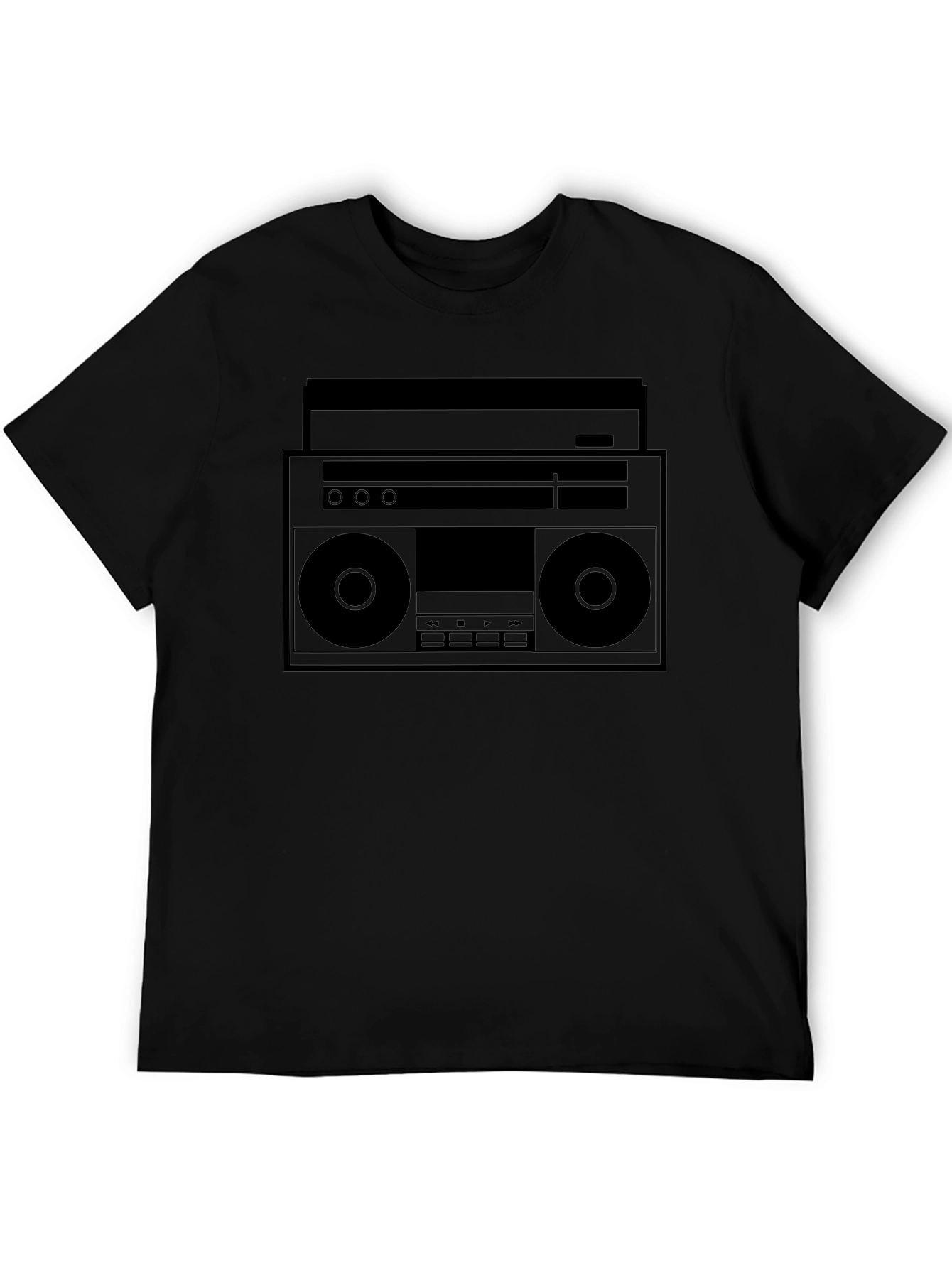 Retro Boombox Graphic Tee - Classic 80s Style