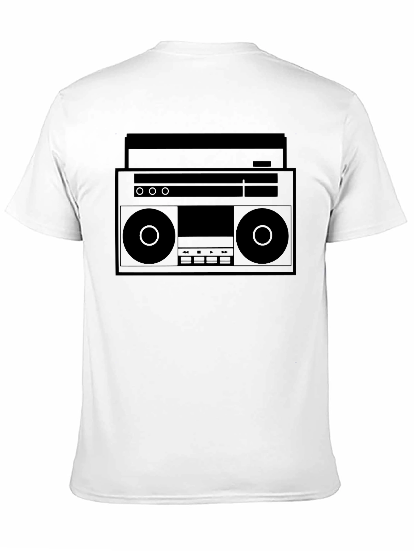 Retro Boombox Graphic Tee - Classic 80s Style