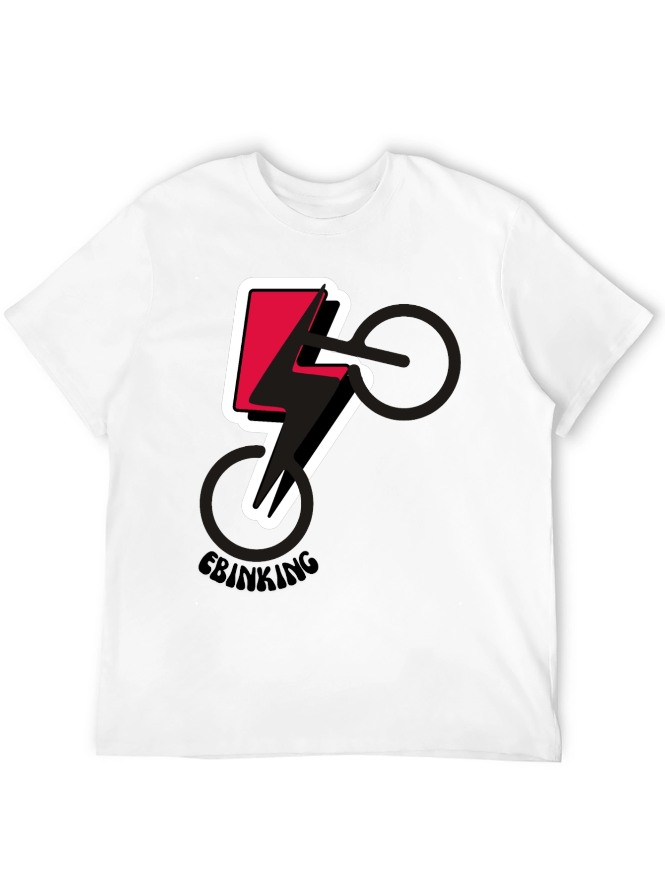 E-Biking Lightning Bolt Graphic Tee - Stylish & Electric!