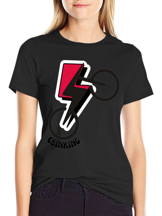 E-Biking Lightning Bolt Graphic Tee - Stylish & Electric!