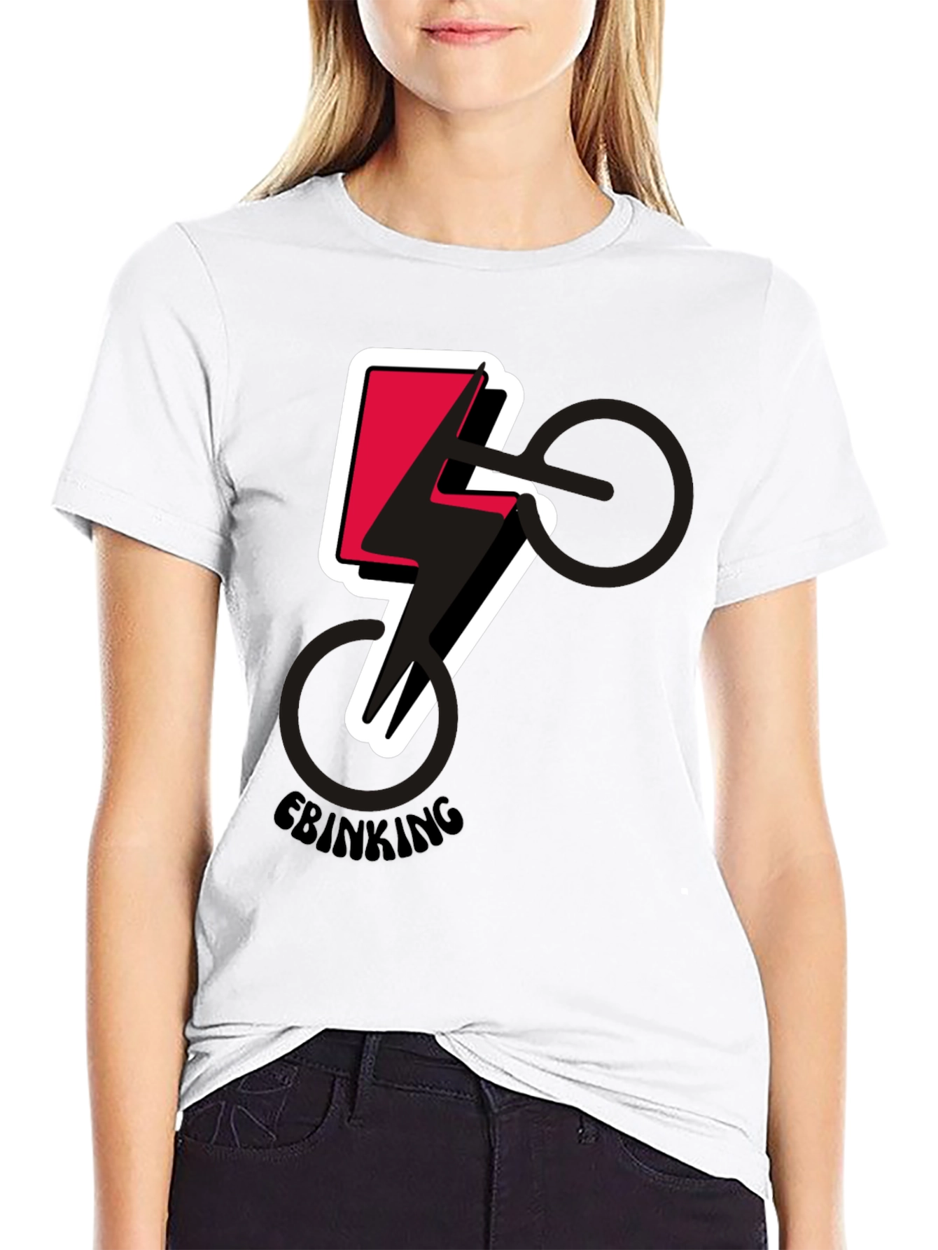E-Biking Lightning Bolt Graphic Tee - Stylish & Electric!