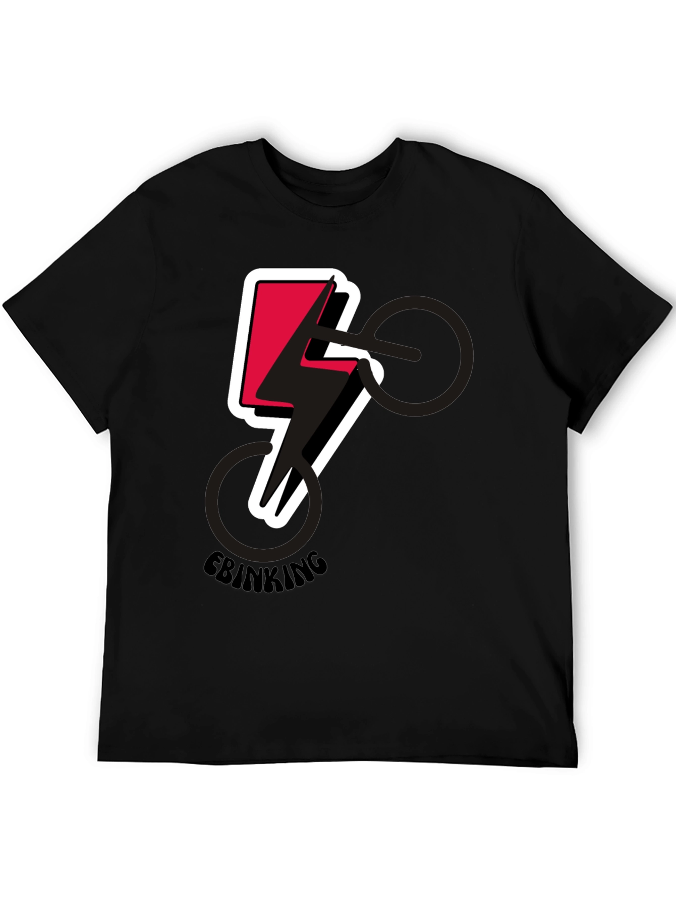 E-Biking Lightning Bolt Graphic Tee - Stylish & Electric!