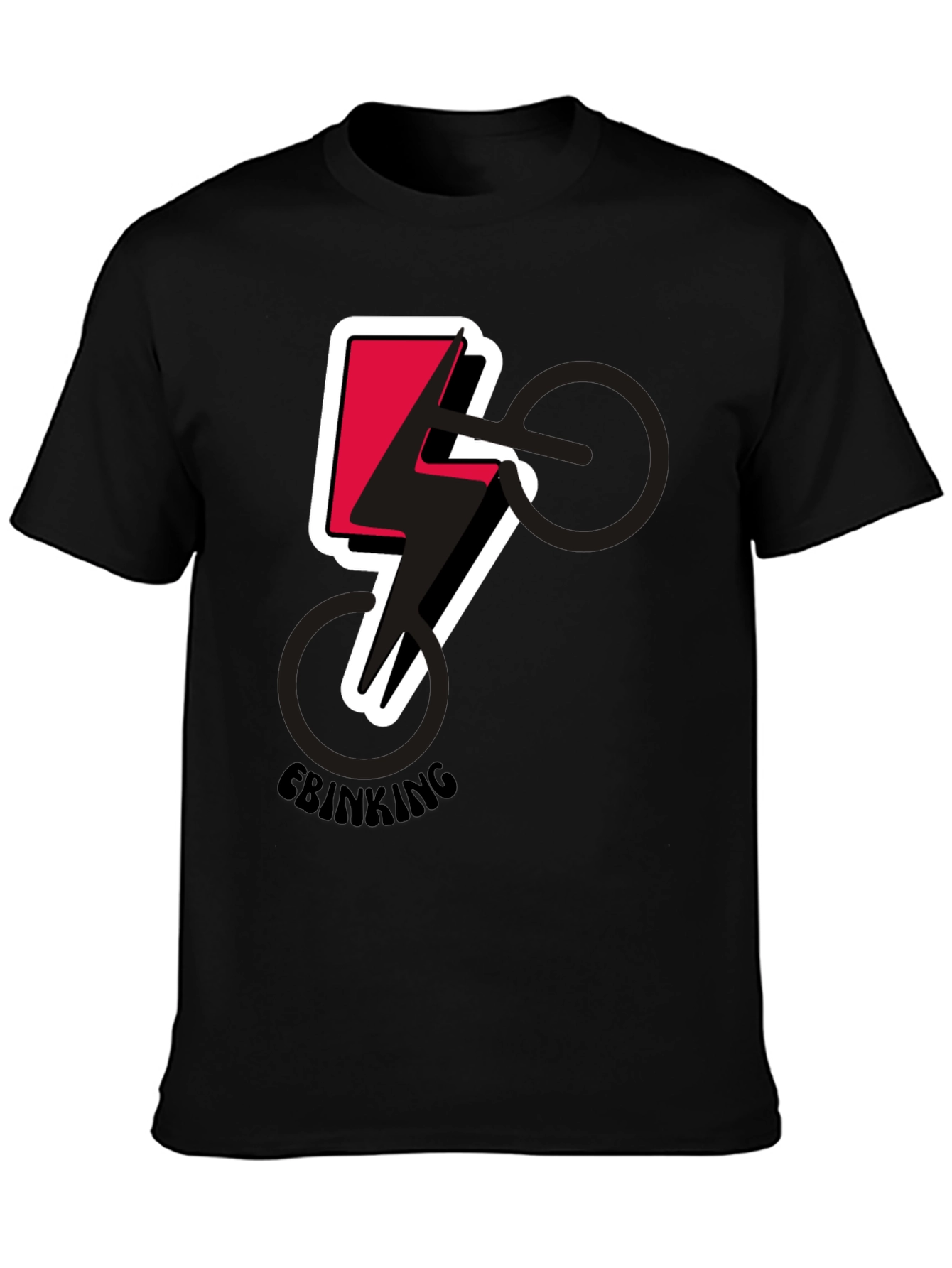 E-Biking Lightning Bolt Graphic Tee - Stylish & Electric!