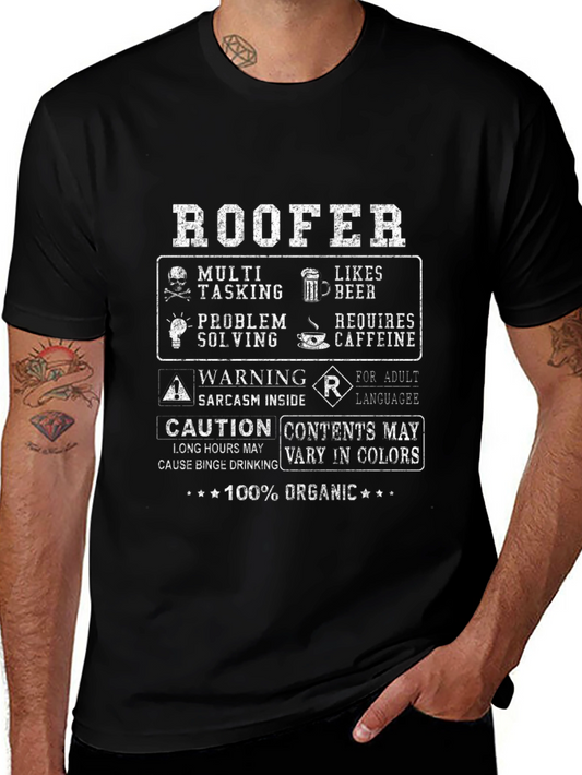Roofer Funny T-Shirt - 100% Organic