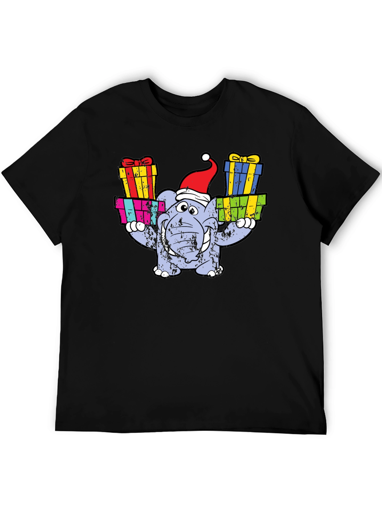 Festive Elephant T-Shirt - Holiday Gift Bearer!