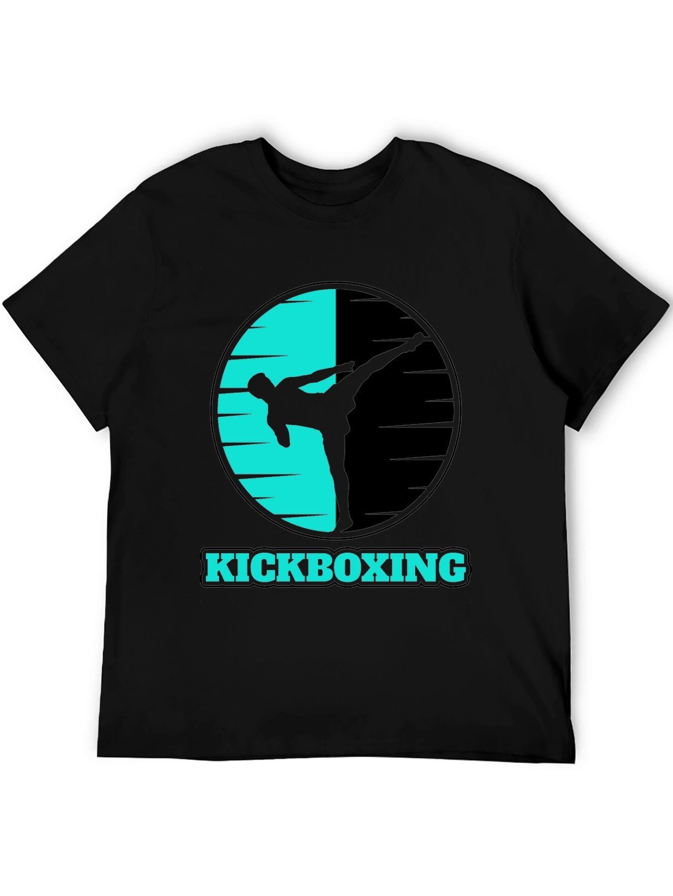 Kickboxing Graphic Tee - Sporty Black T-Shirt
