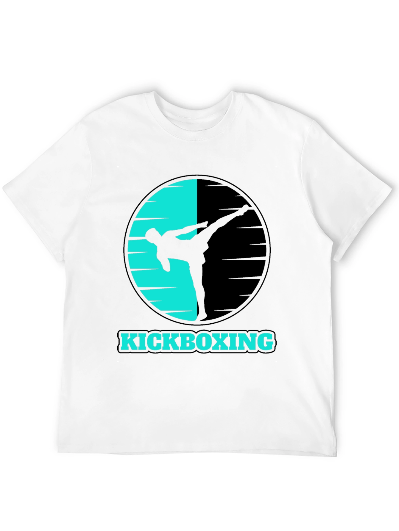 Kickboxing Graphic Tee - Sporty Black T-Shirt