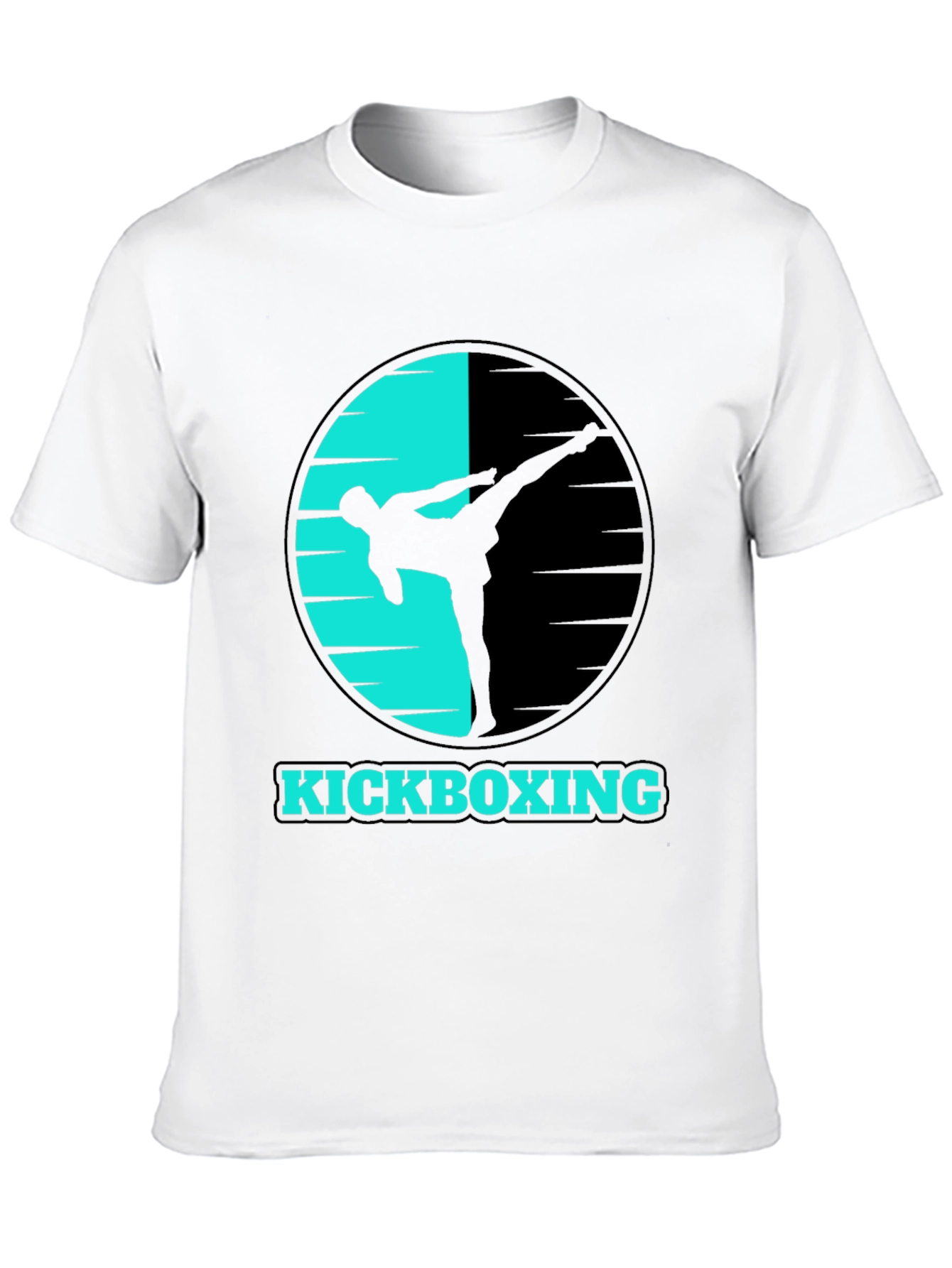 Kickboxing Graphic Tee - Sporty Black T-Shirt