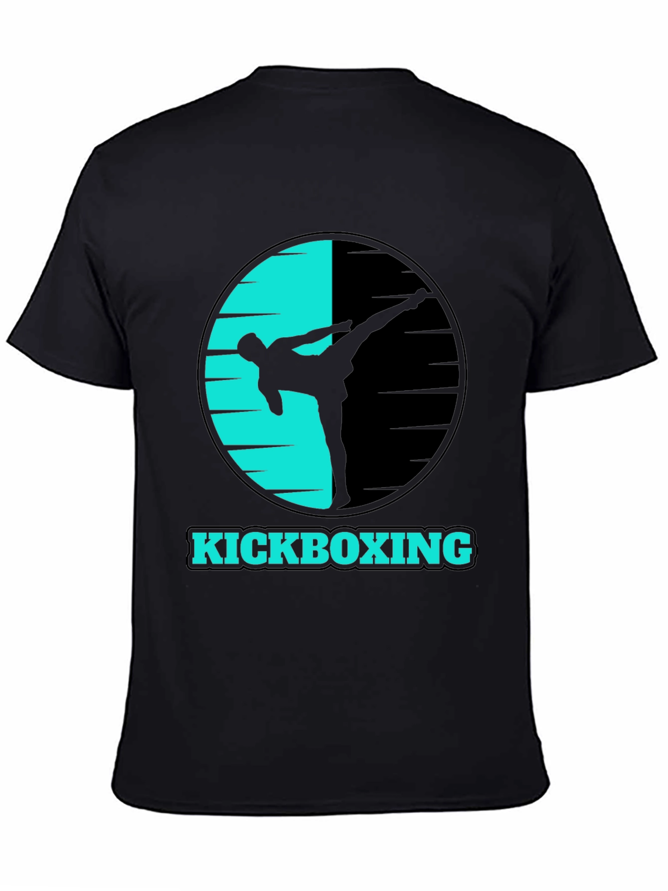 Kickboxing Graphic Tee - Sporty Black T-Shirt