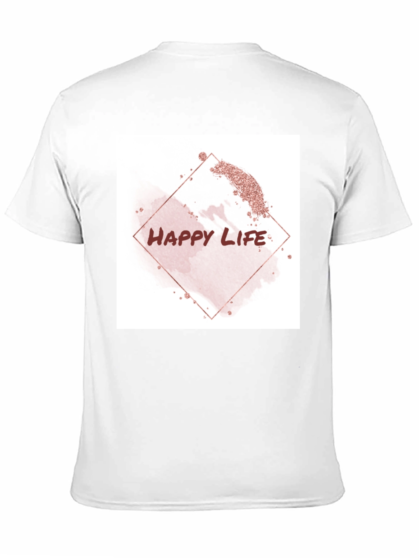 Happy Life Graphic Tee - Black Cotton T-Shirt