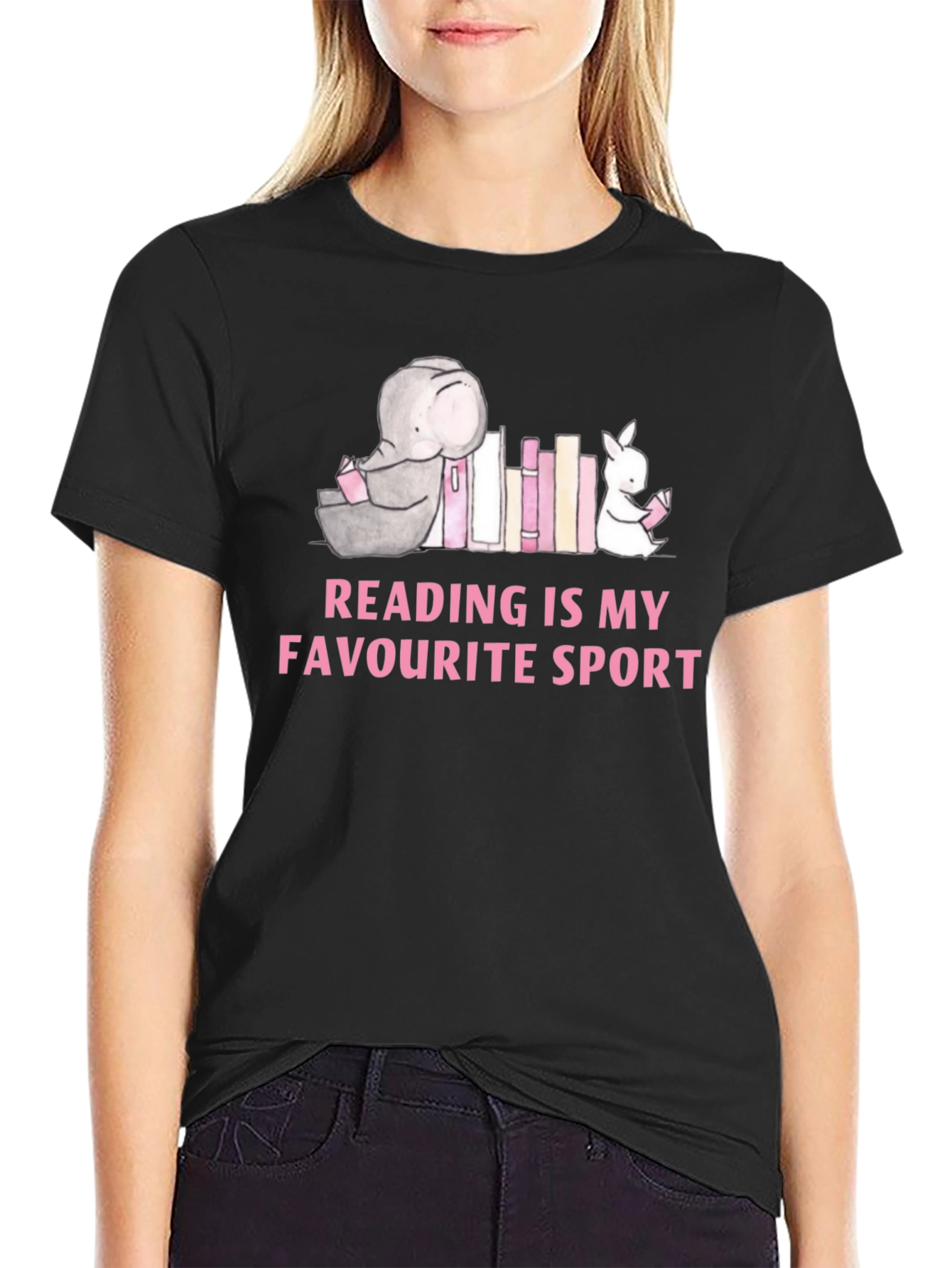 Reading is My Favorite Sport Graphic T-Shirt
