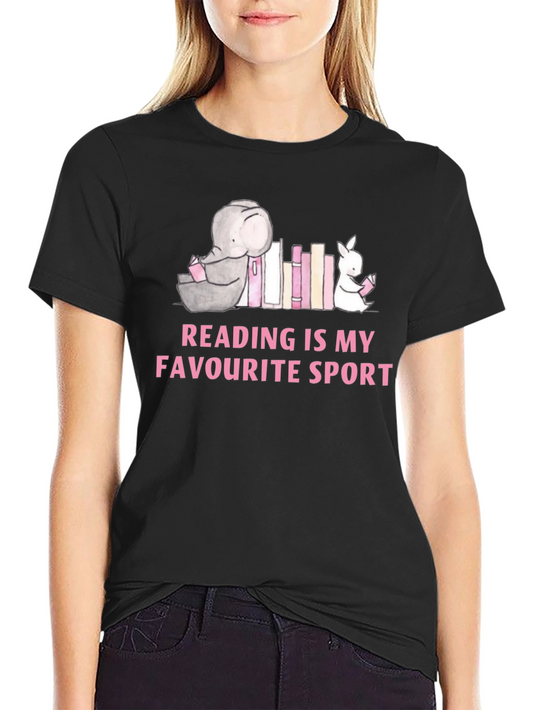 Reading is My Favorite Sport Graphic T-Shirt