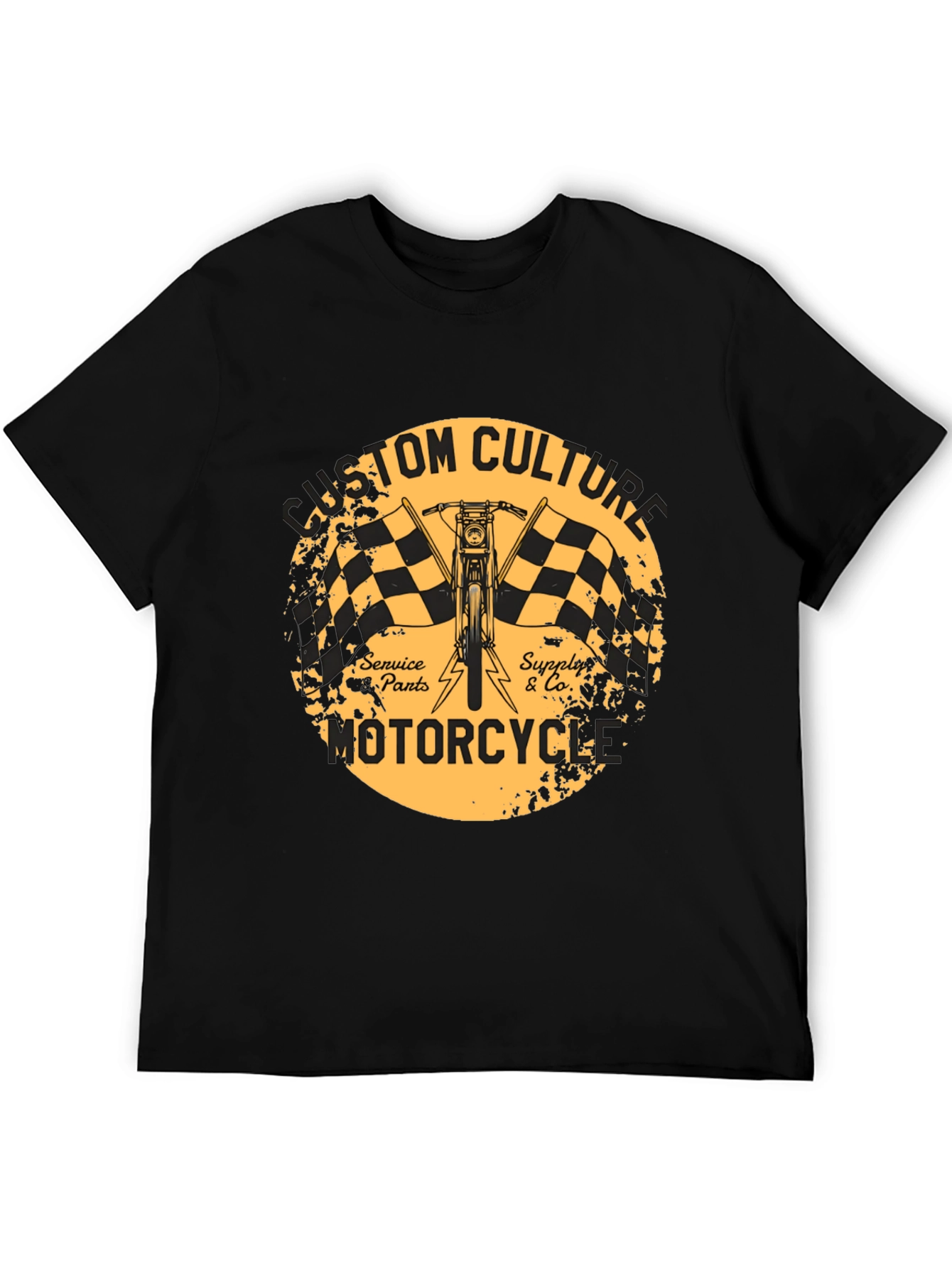 Custom Culture Motorcycle T-Shirt - Black