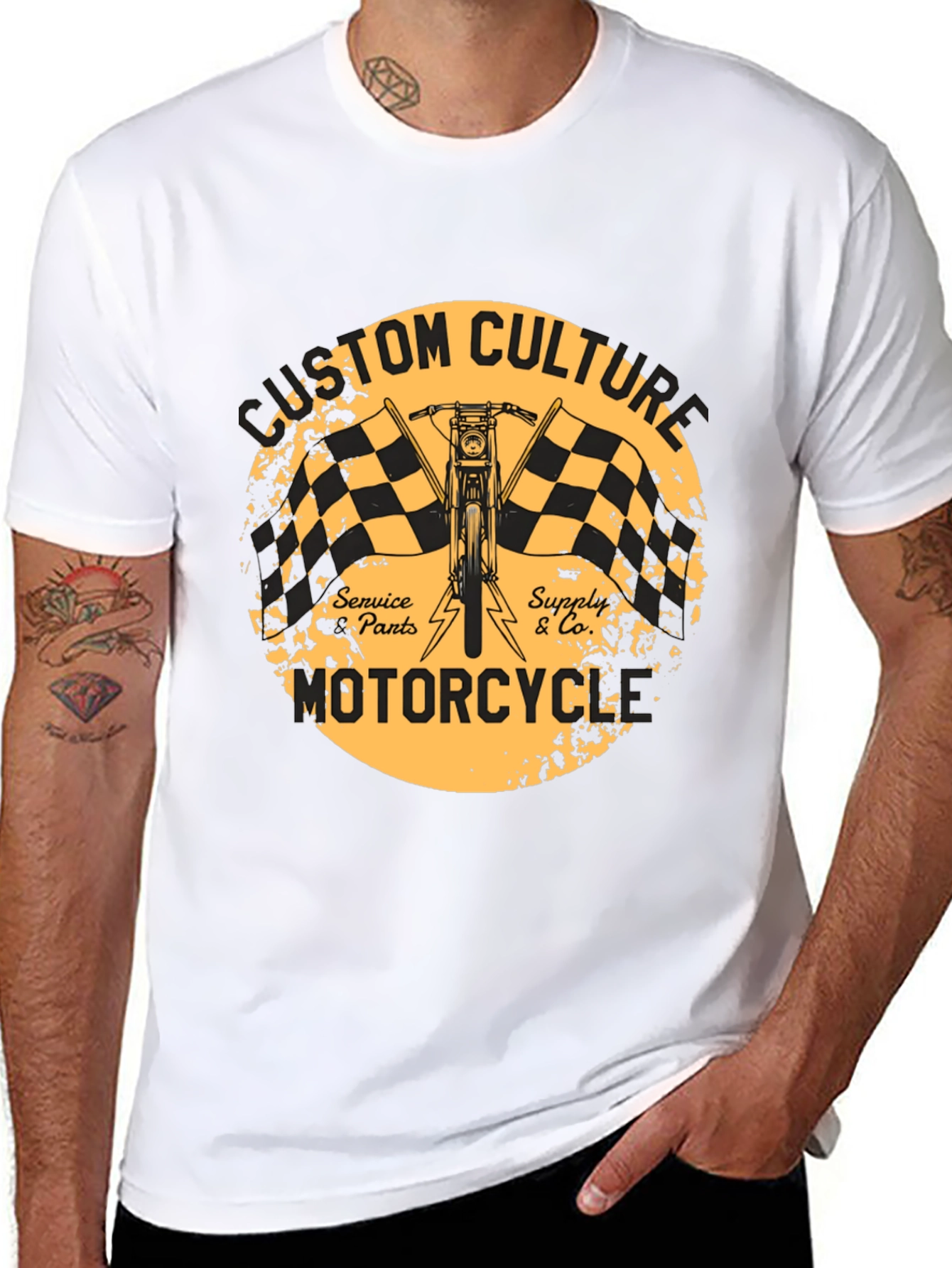 Custom Culture Motorcycle T-Shirt - Black