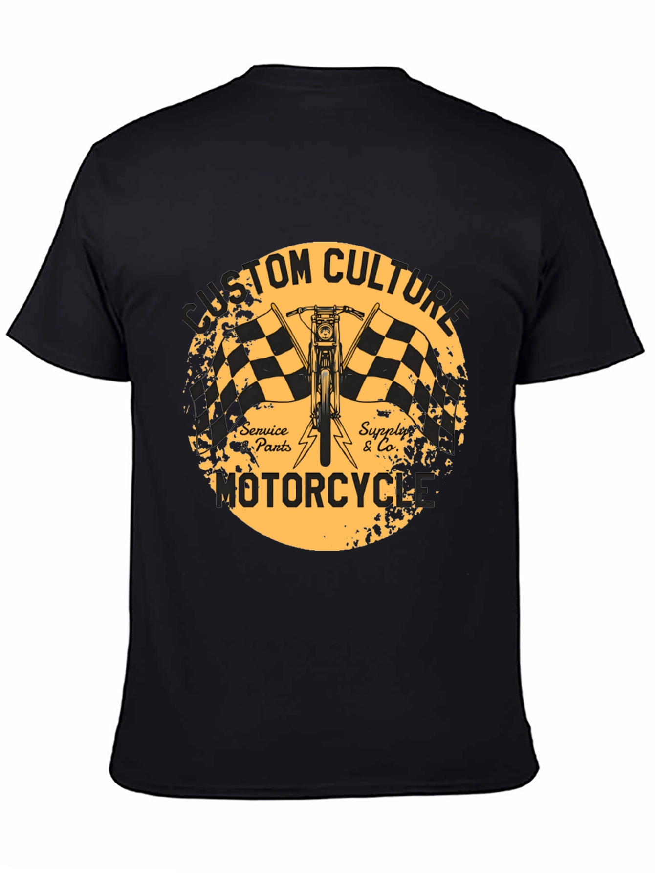 Custom Culture Motorcycle T-Shirt - Black