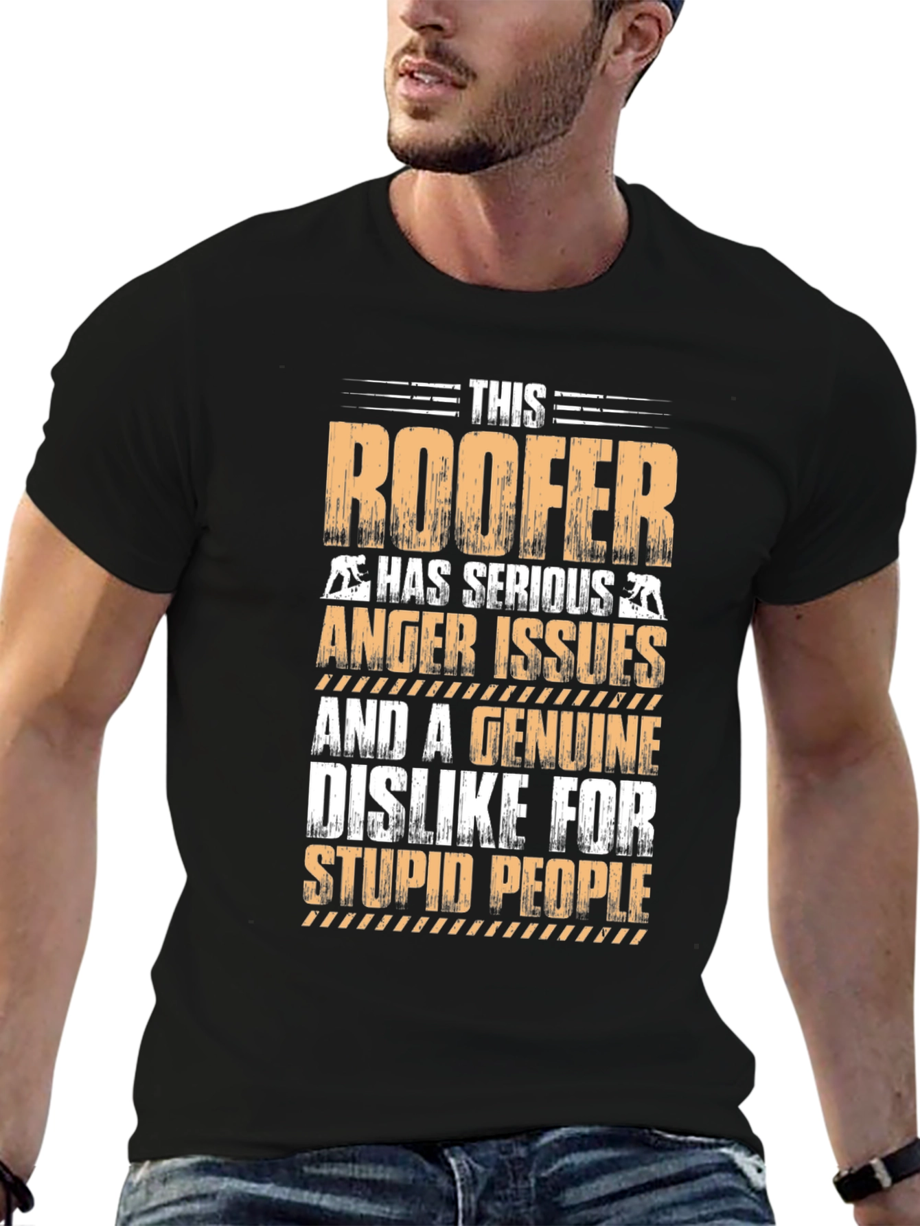 Roofer Anger Issues Graphic T-Shirt