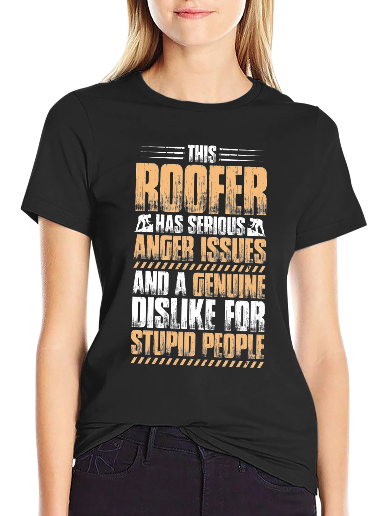 Roofer Anger Issues Graphic T-Shirt