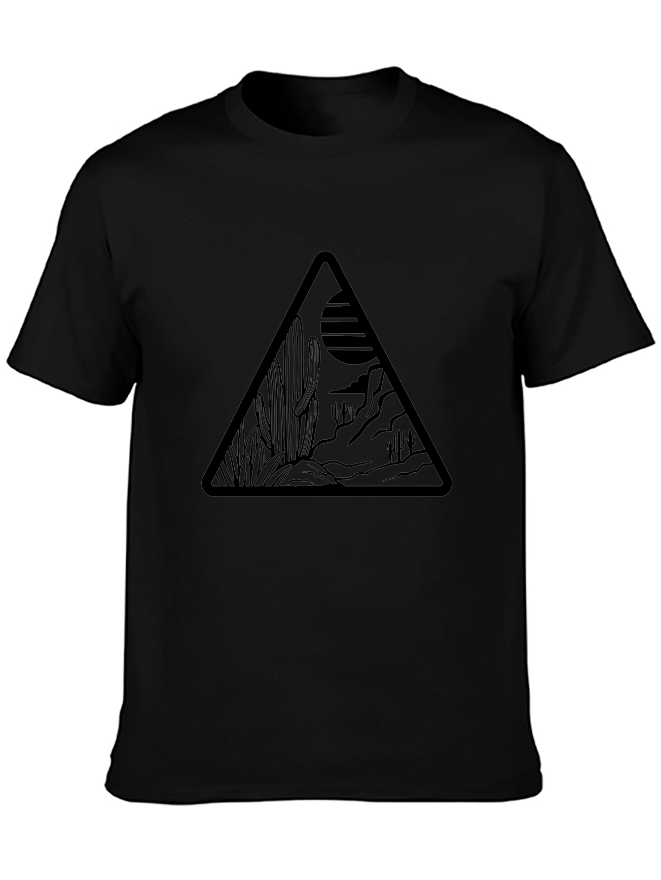 Desert Scene Graphic Tee - Black