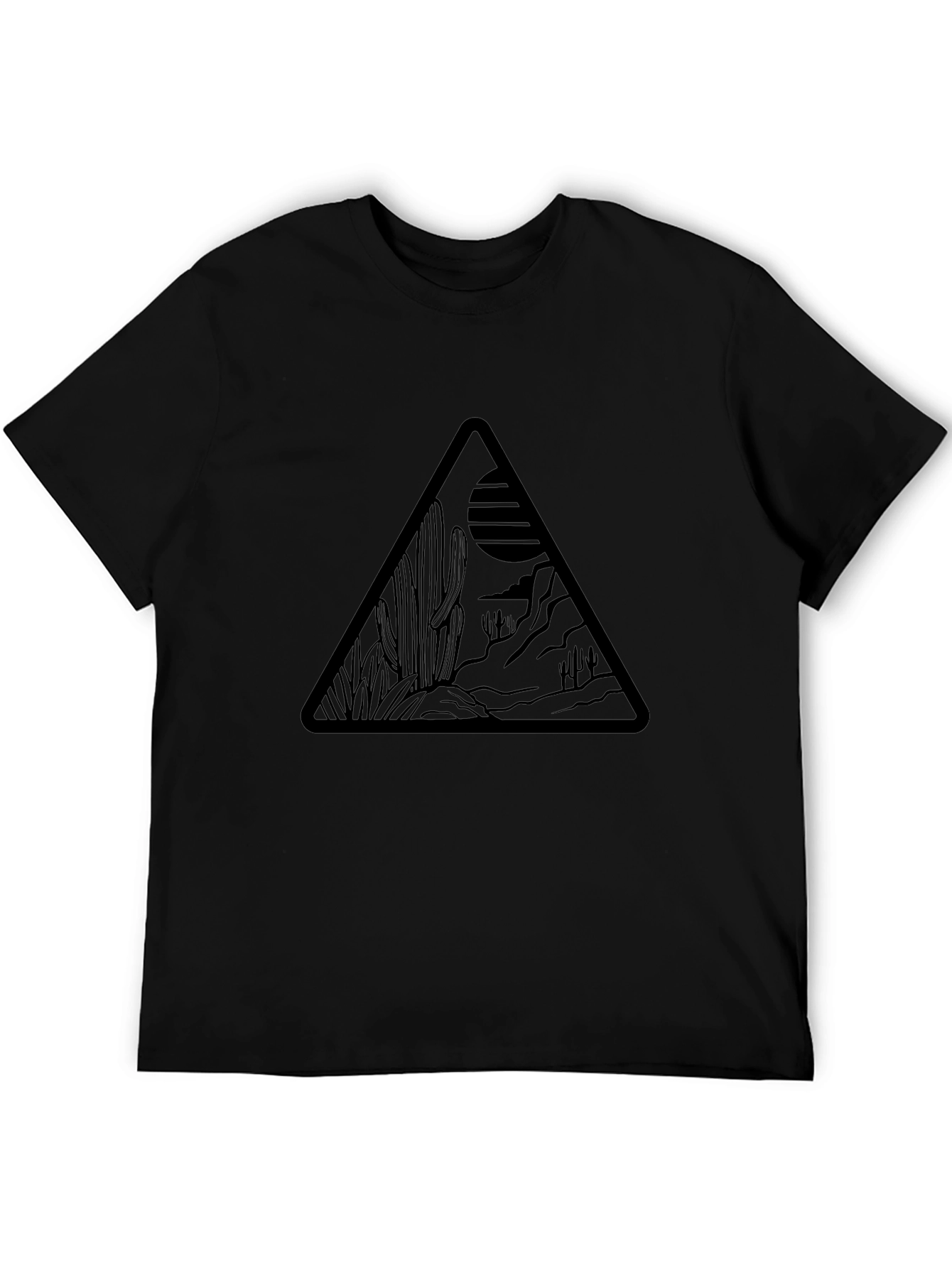 Desert Scene Graphic Tee - Black