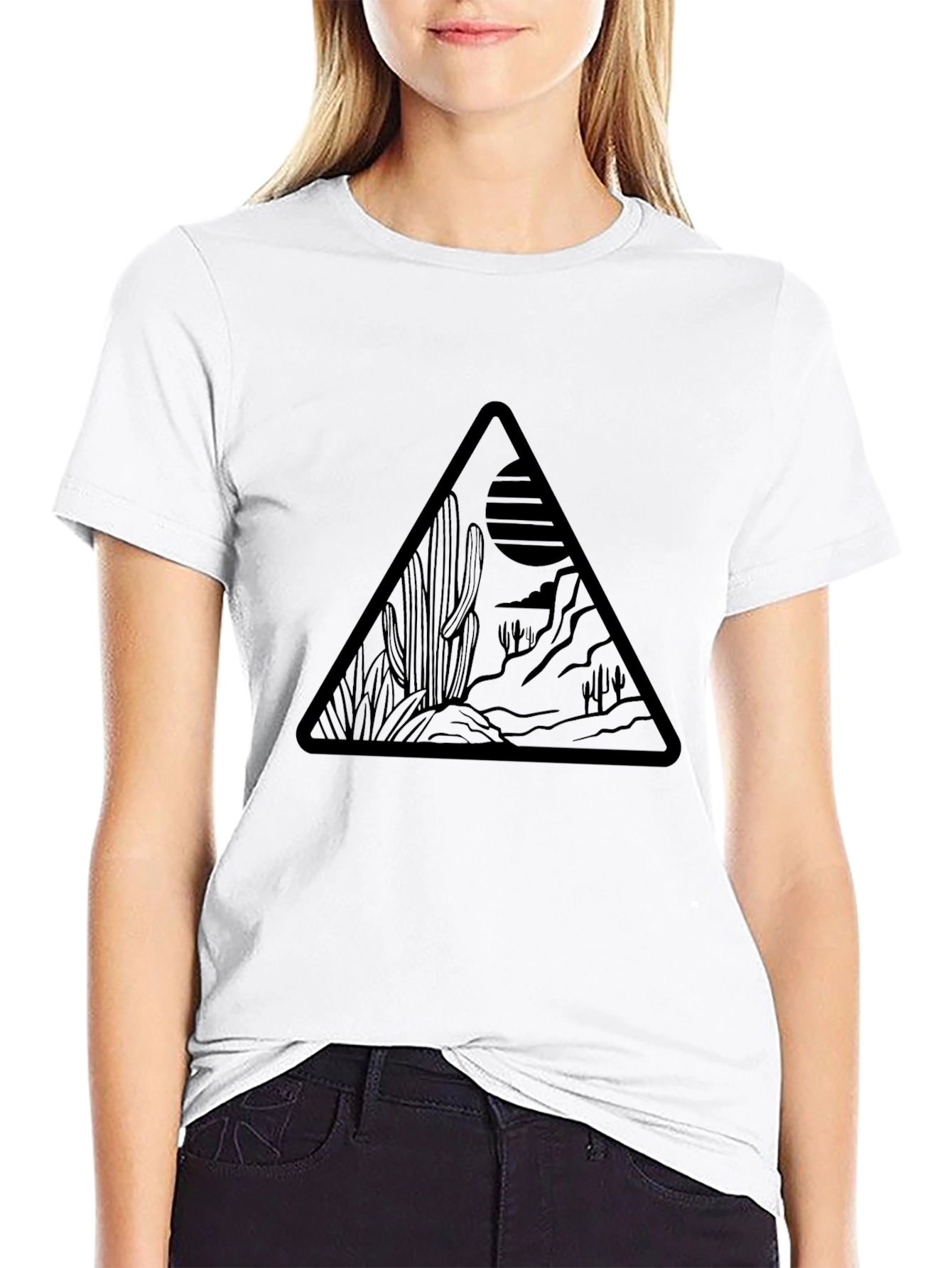 Desert Scene Graphic Tee - Black
