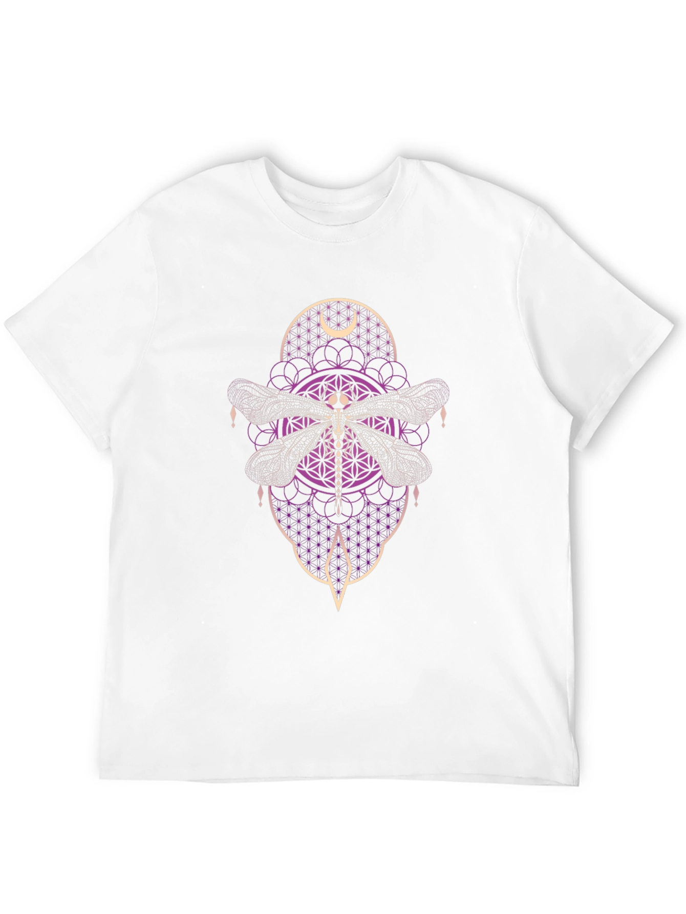 Dragonfly Moon Graphic T-Shirt - Black