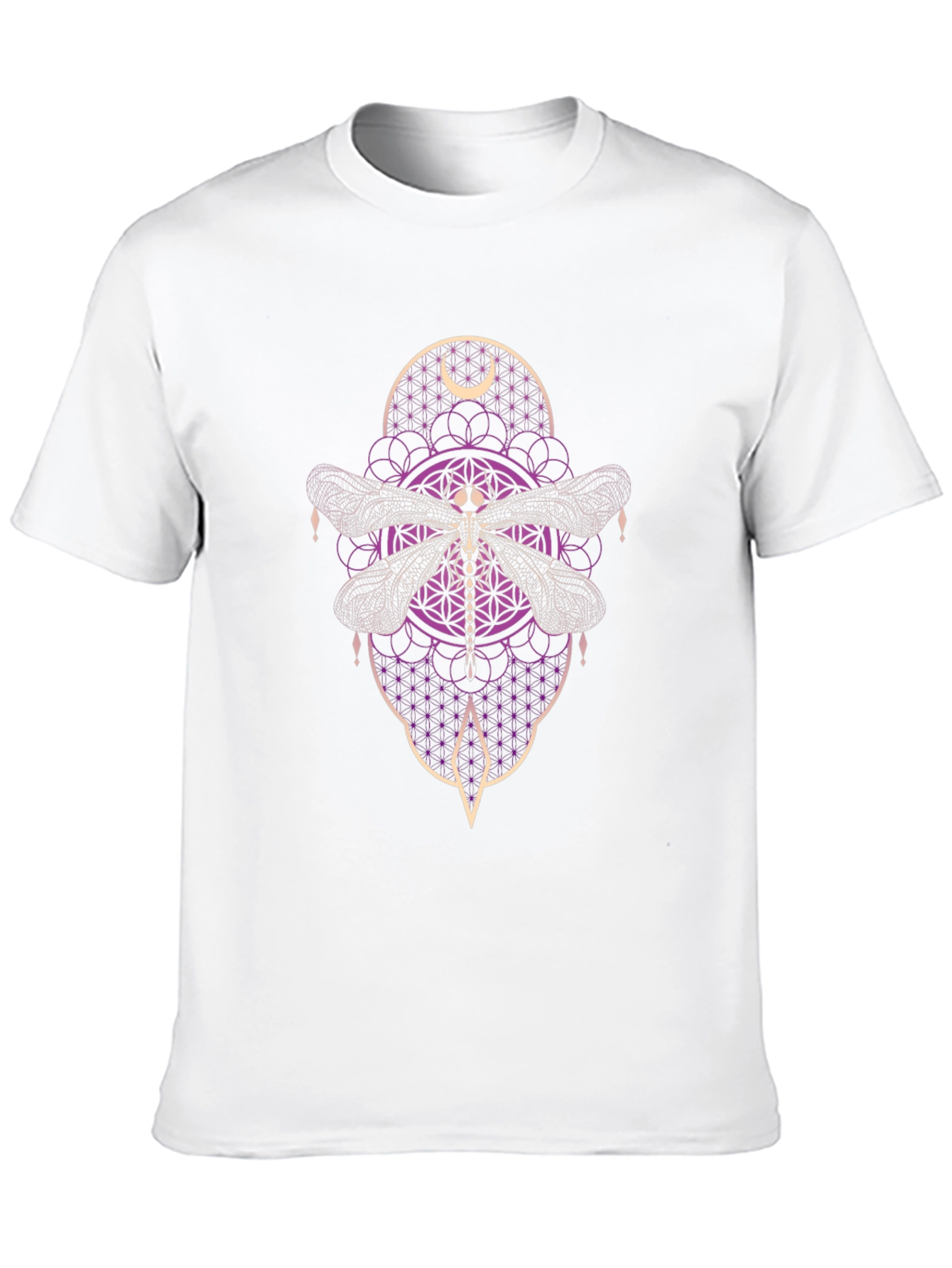 Dragonfly Moon Graphic T-Shirt - Black