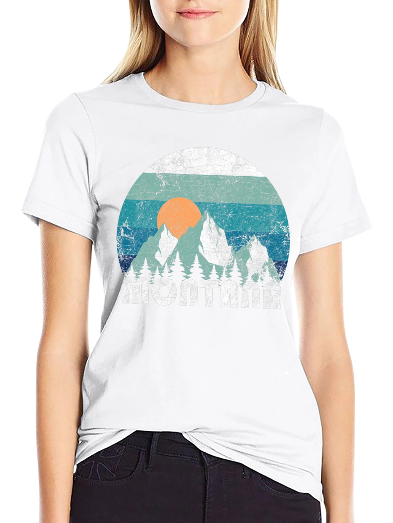 Retro Montana Mountains Graphic Tee