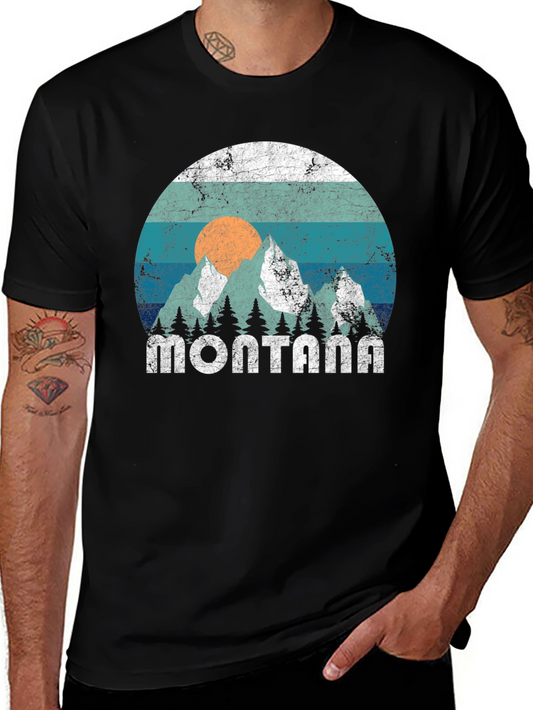 Retro Montana Mountains Graphic Tee