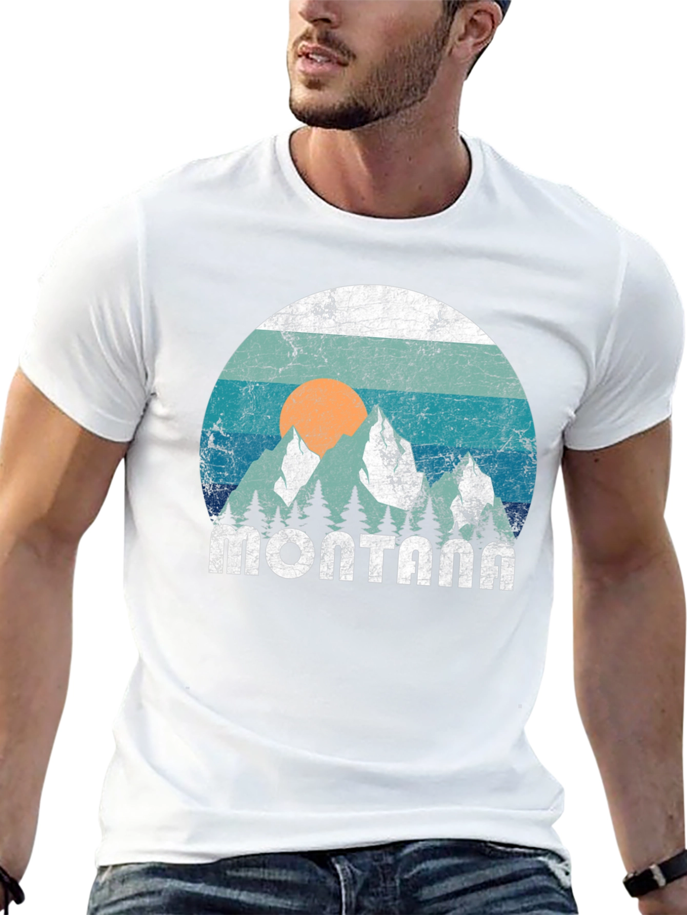 Retro Montana Mountains Graphic Tee