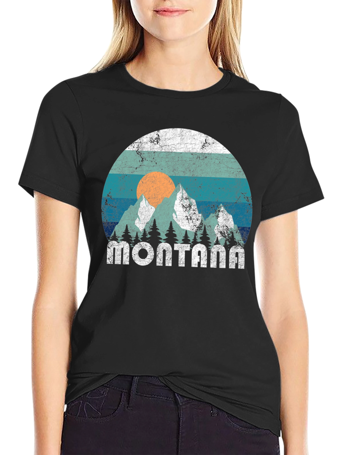 Retro Montana Mountains Graphic Tee
