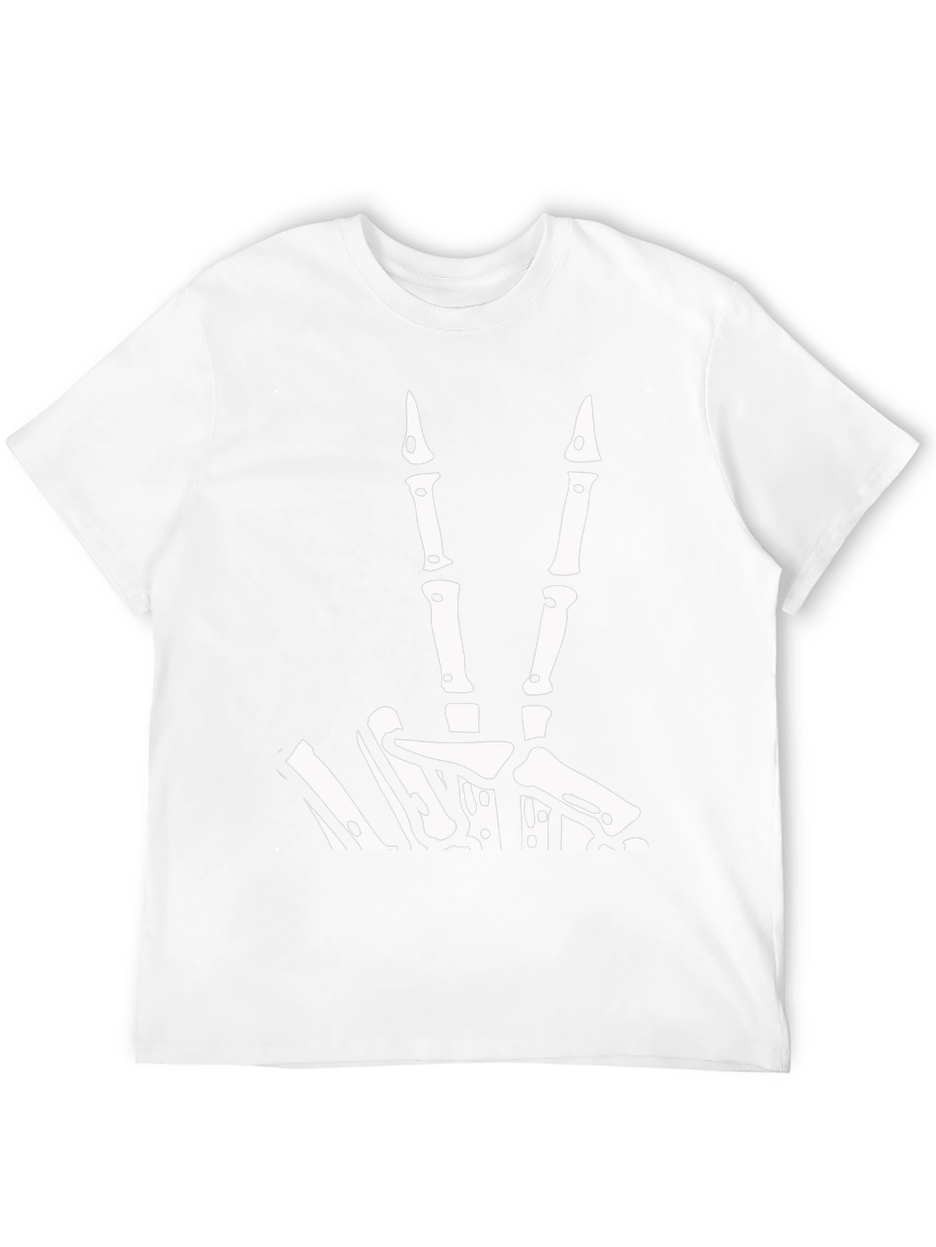 Skeleton Hand Peace Sign Black Tee