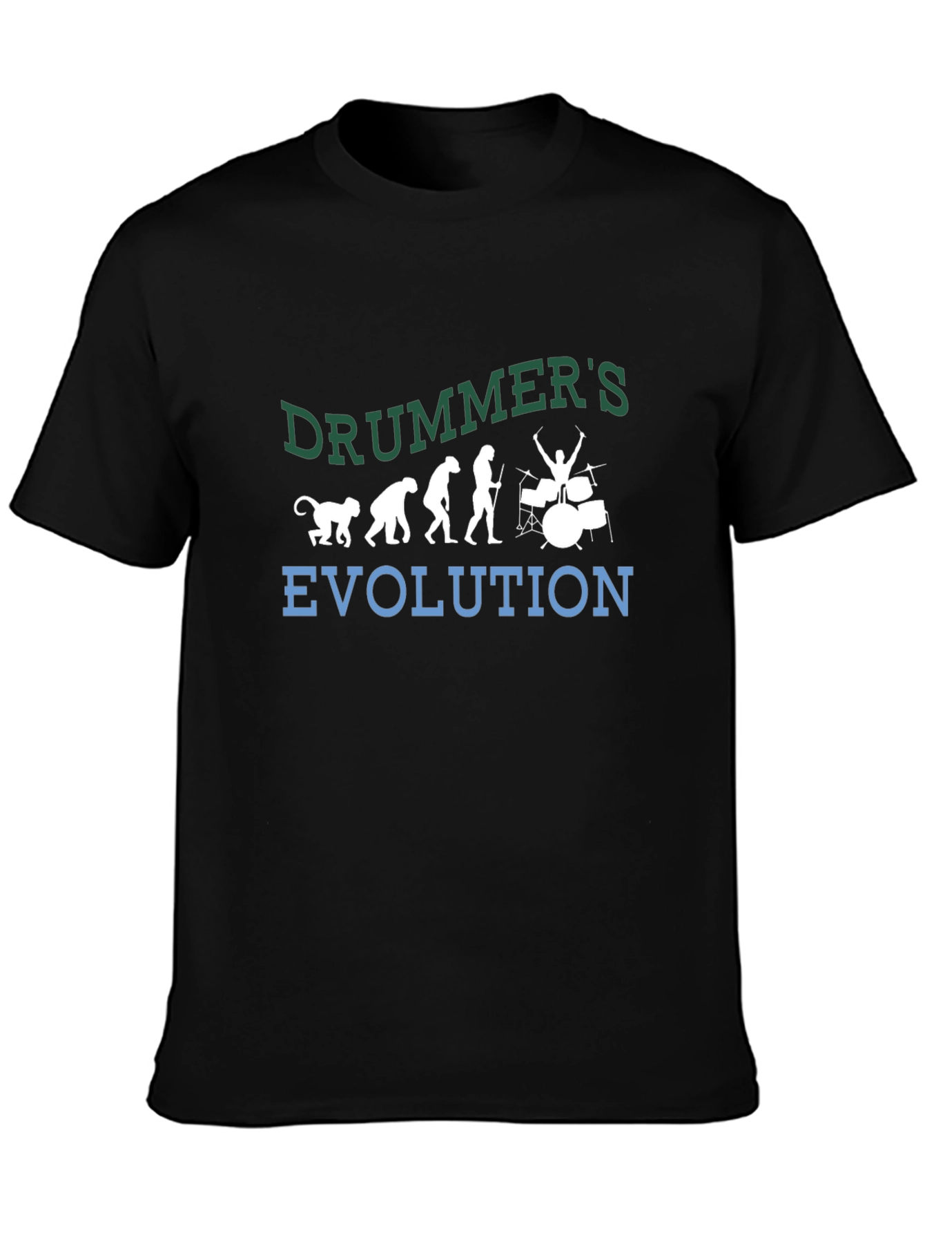 Drummer Evolution Graphic Tee - Music Lover Shirt