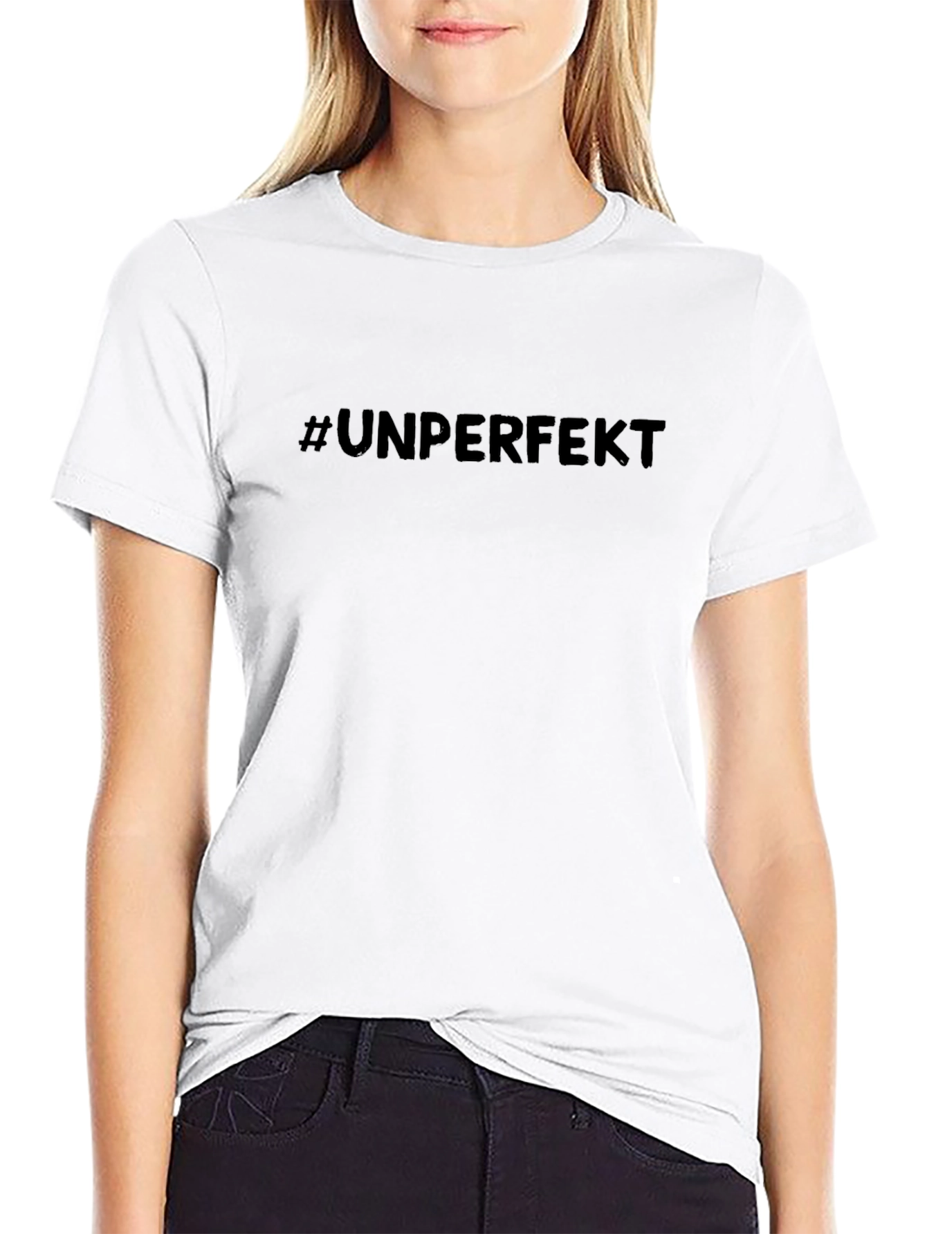 #Unperfekt Black Tee - Unisex Adult T-Shirt