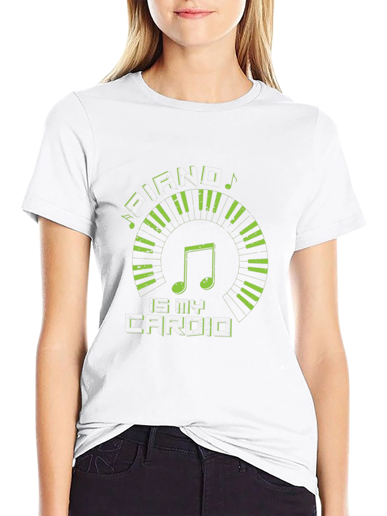 Piano is My Cardio Graphic Tee