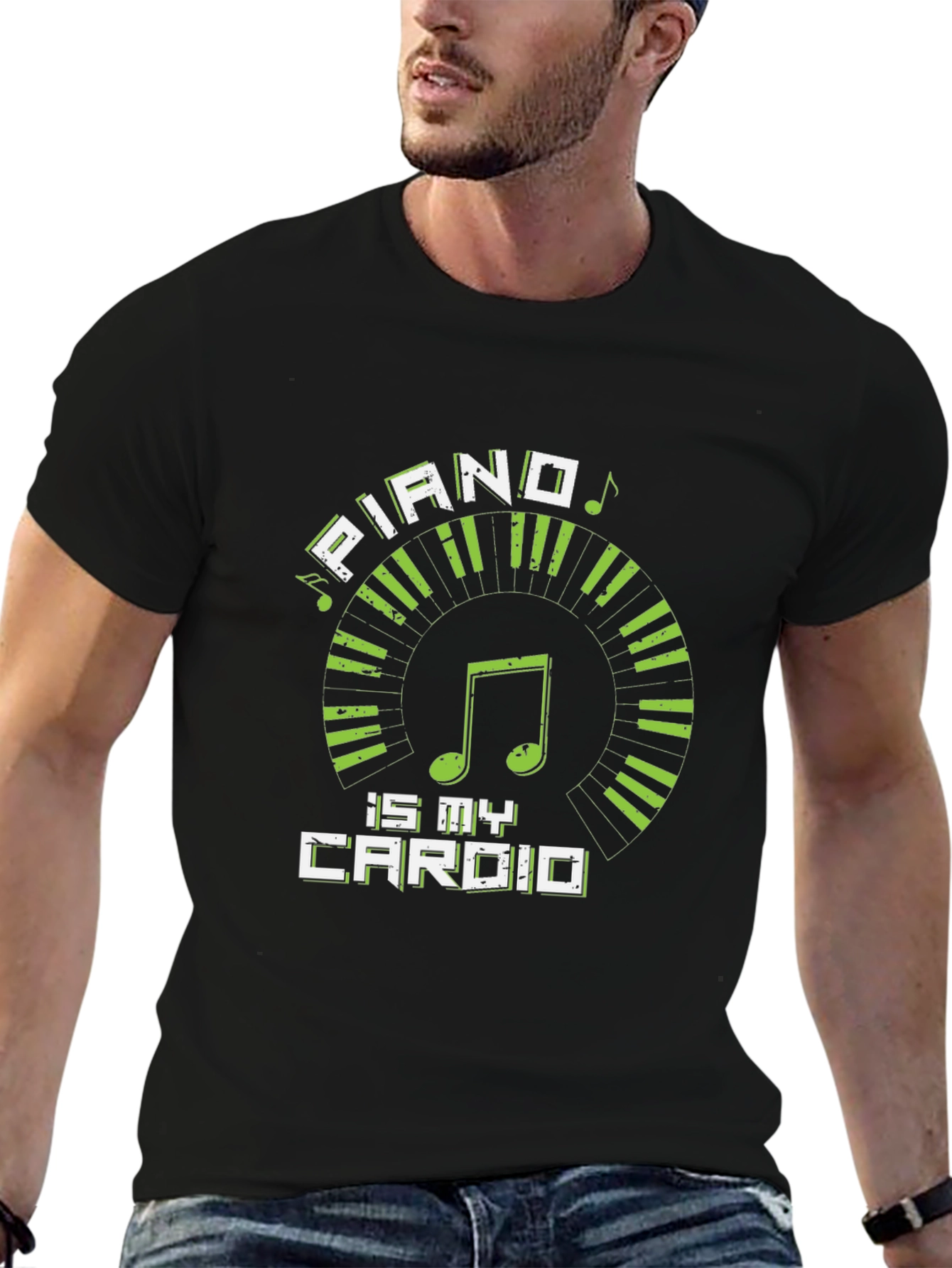 Piano is My Cardio Graphic Tee