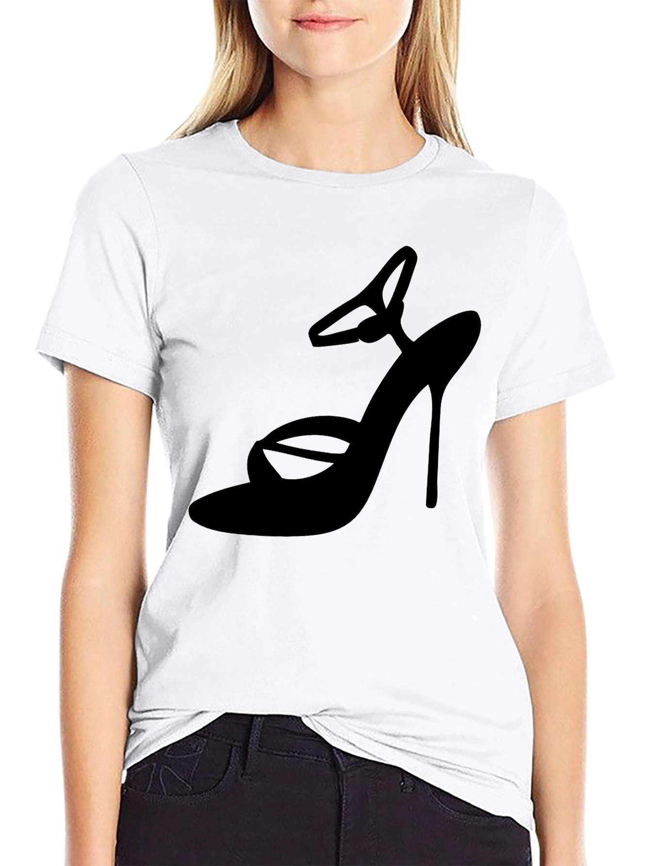 High Heel Graphic Tee - Stylish Fashion Top