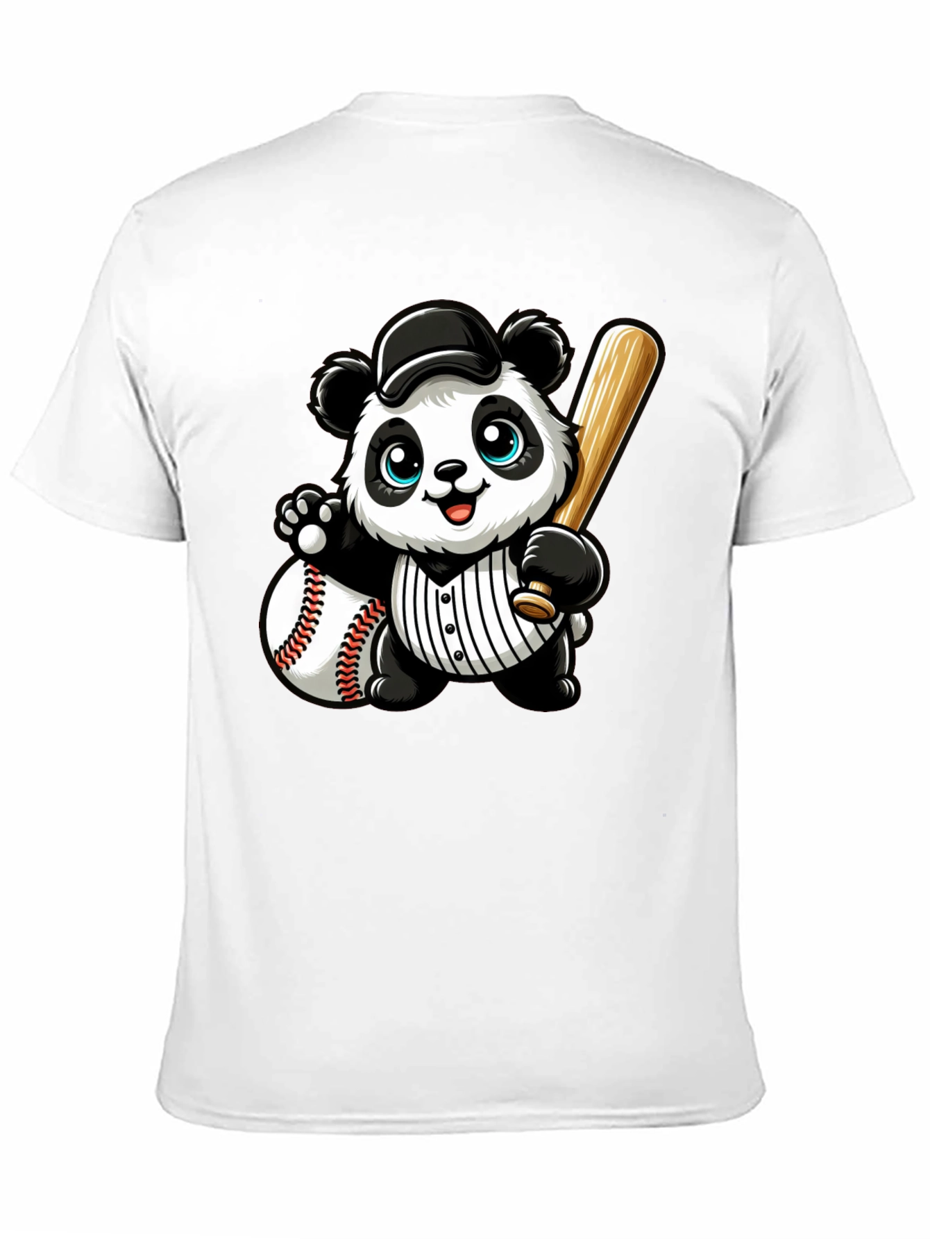 Panda Baseball Player Graphic T-Shirt