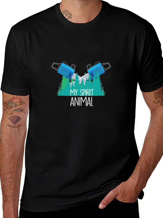 My Spirit Animal Lumberjack Chainsaw Graphic T-Shirt
