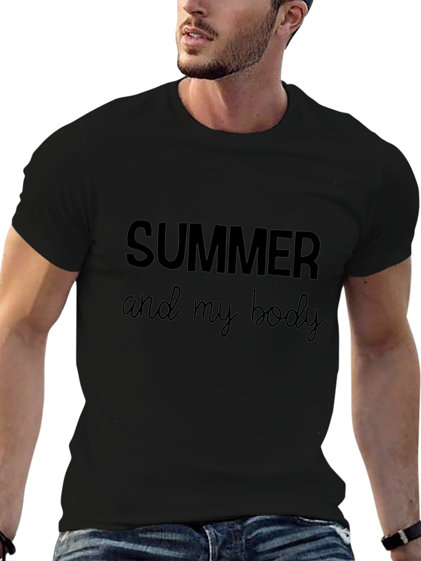 Summer Body Black Graphic Tee