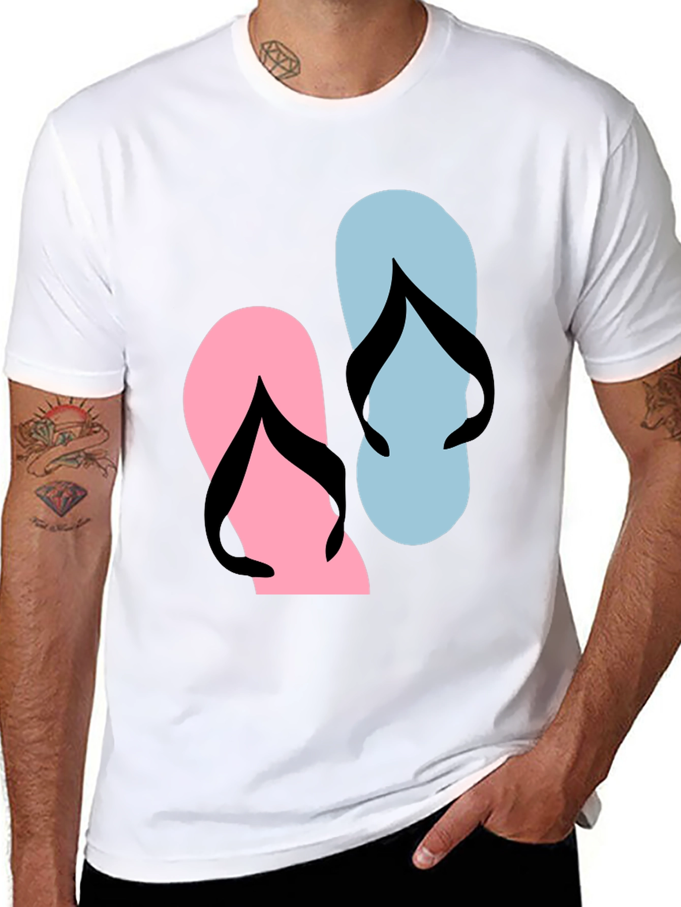 Flip Flop Graphic Tee - Casual Summer Style