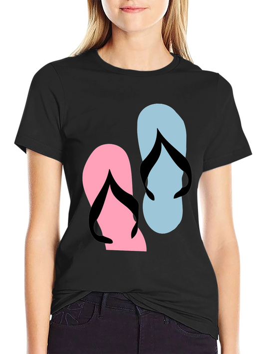 Flip Flop Graphic Tee - Casual Summer Style