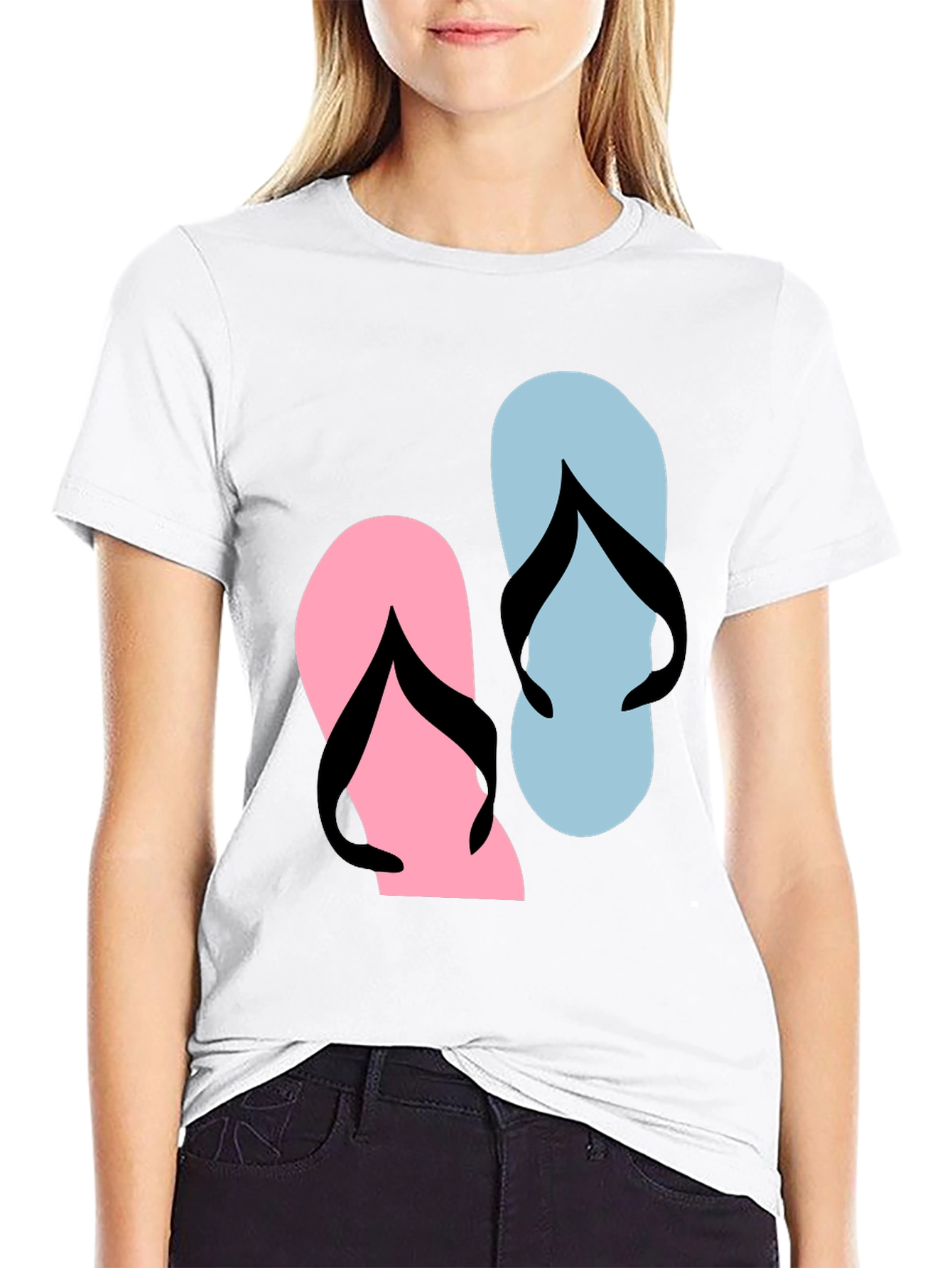 Flip Flop Graphic Tee - Casual Summer Style
