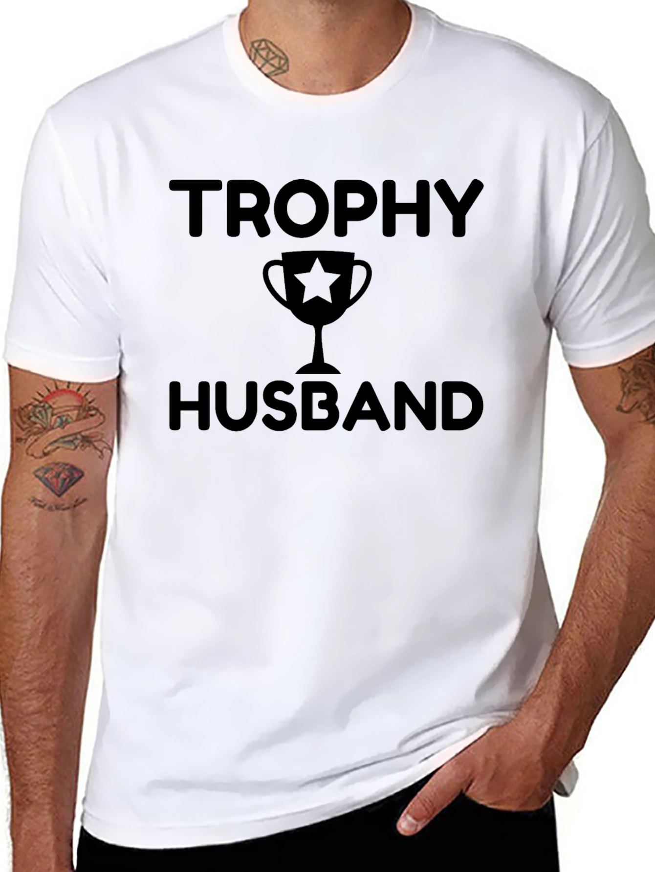 Trophy Husband Graphic Tee - Black