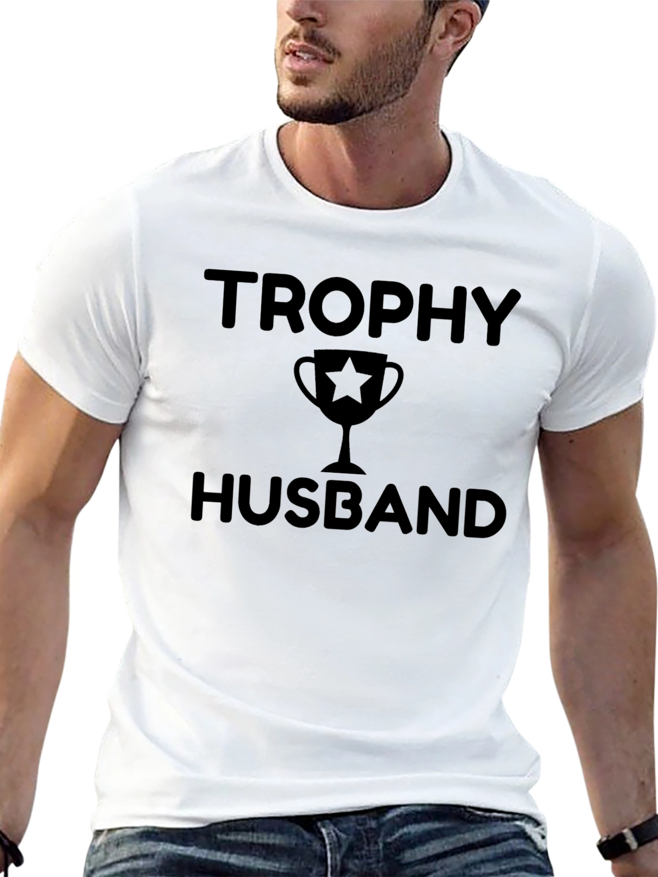 Trophy Husband Graphic Tee - Black